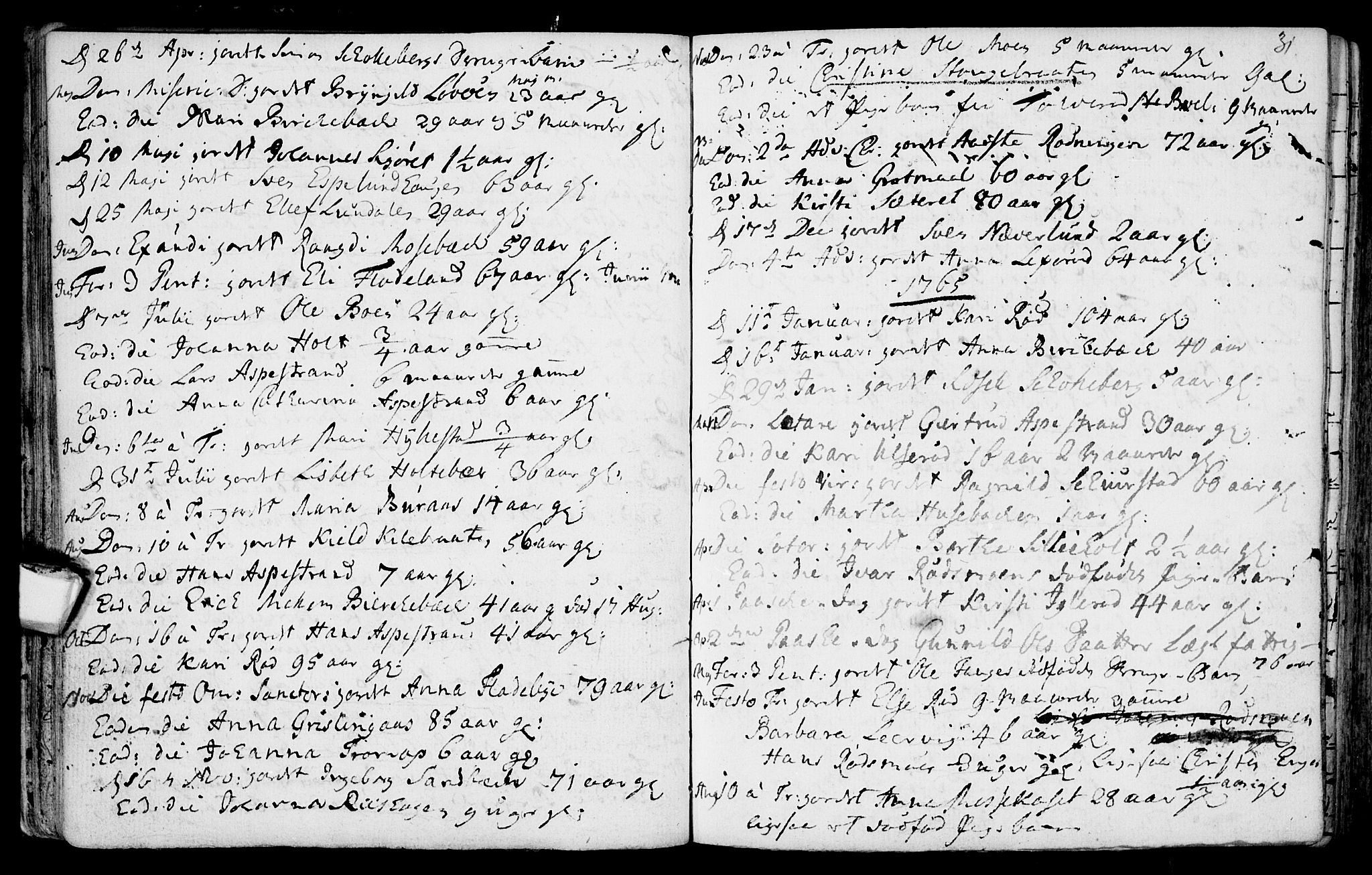 Aremark prestekontor Kirkebøker, AV/SAO-A-10899/F/Fa/L0003: Parish register (official) no. I 3, 1745-1795, p. 31