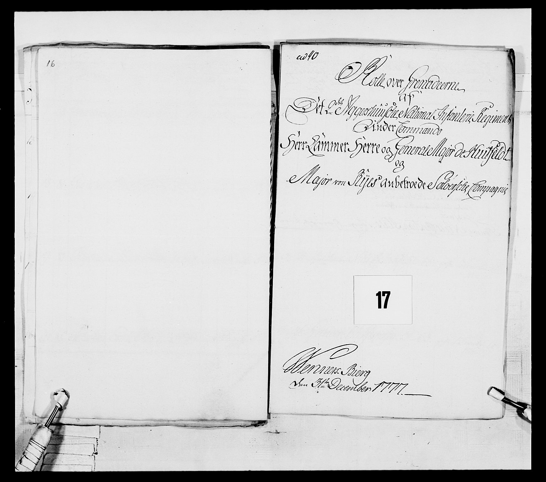 Generalitets- og kommissariatskollegiet, Det kongelige norske kommissariatskollegium, AV/RA-EA-5420/E/Eh/L0043a: 2. Akershusiske nasjonale infanteriregiment, 1767-1778, p. 681