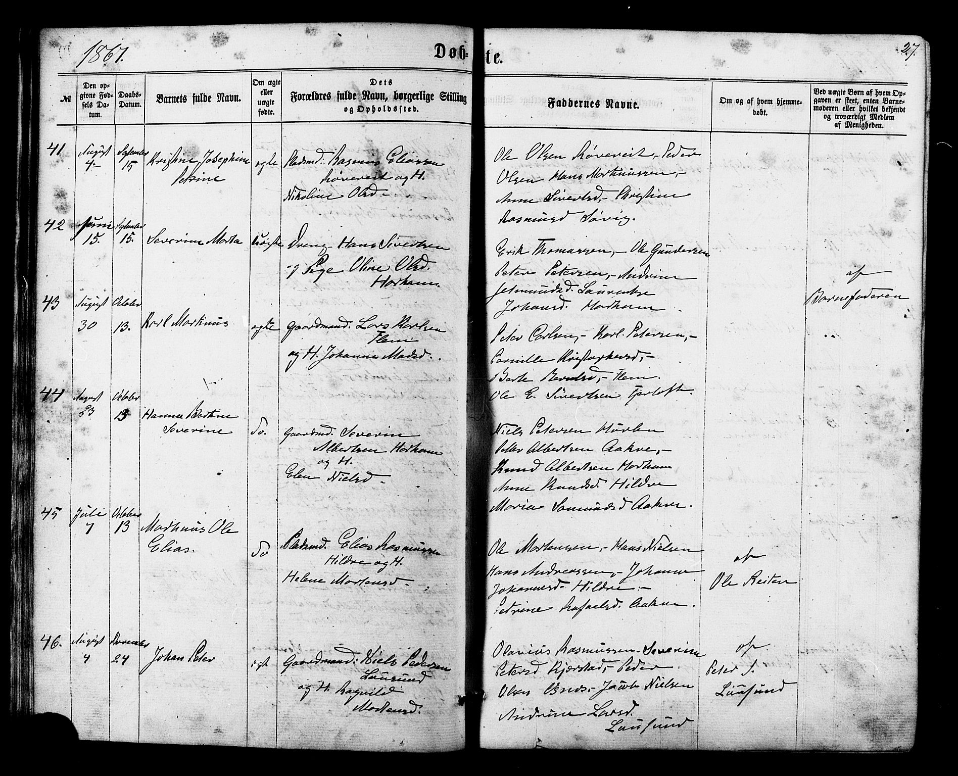 Ministerialprotokoller, klokkerbøker og fødselsregistre - Møre og Romsdal, AV/SAT-A-1454/536/L0498: Parish register (official) no. 536A07, 1862-1875, p. 27