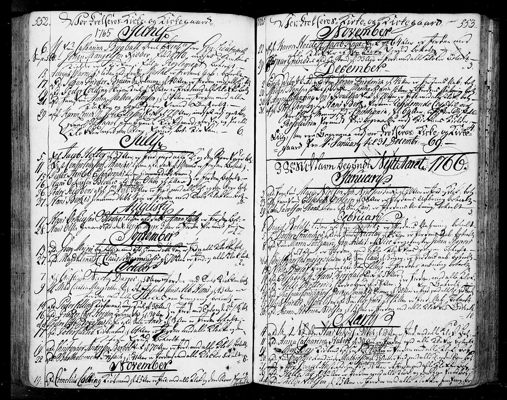 Oslo domkirke Kirkebøker, SAO/A-10752/F/Fa/L0004: Parish register (official) no. 4, 1743-1786, p. 552-553
