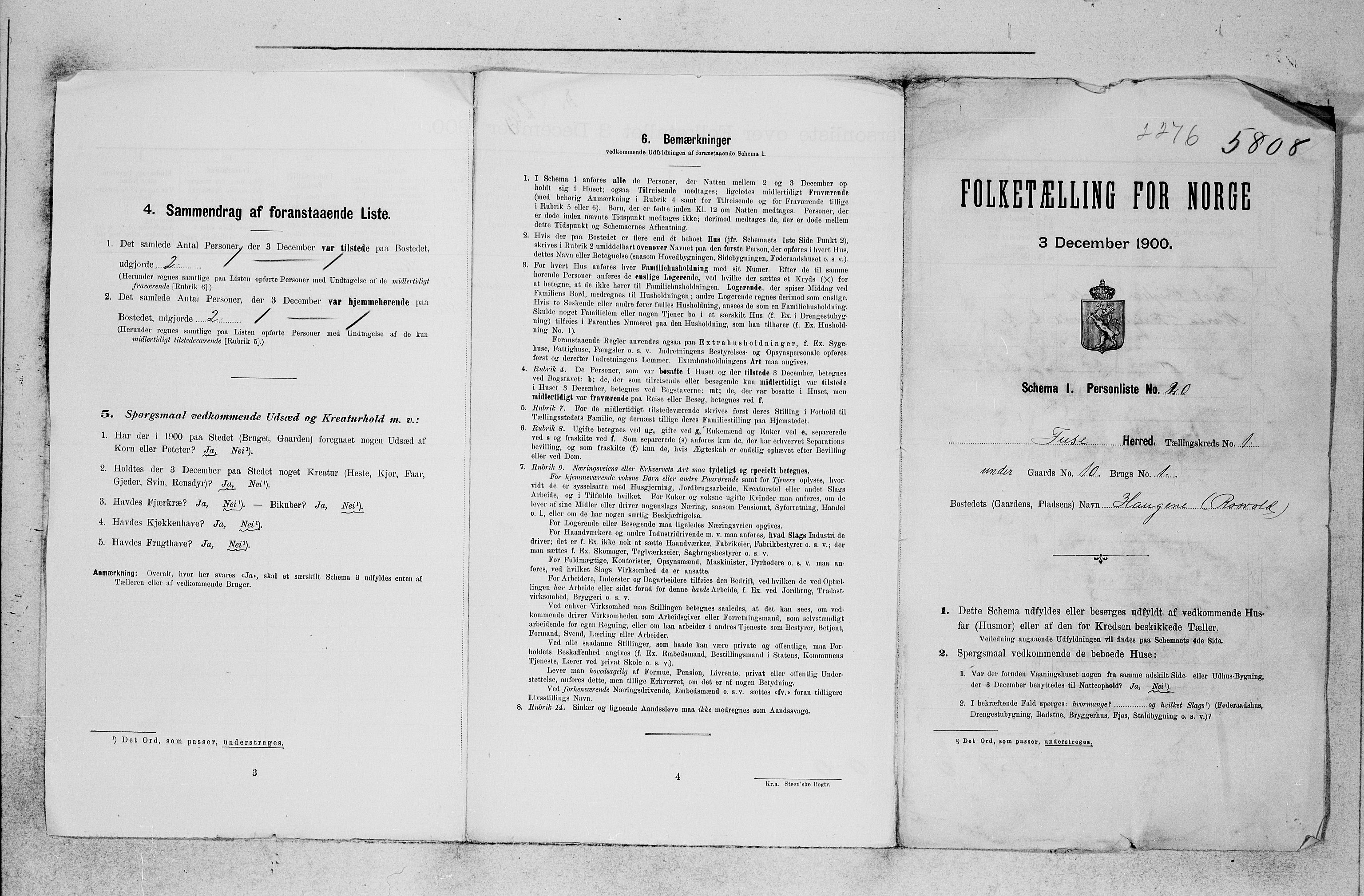 SAB, 1900 census for Fusa, 1900, p. 35