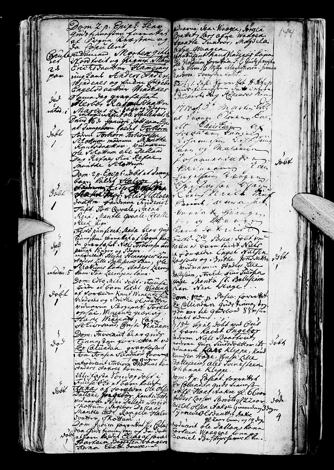Os sokneprestembete, SAB/A-99929: Parish register (official) no. A 5, 1669-1760, p. 144