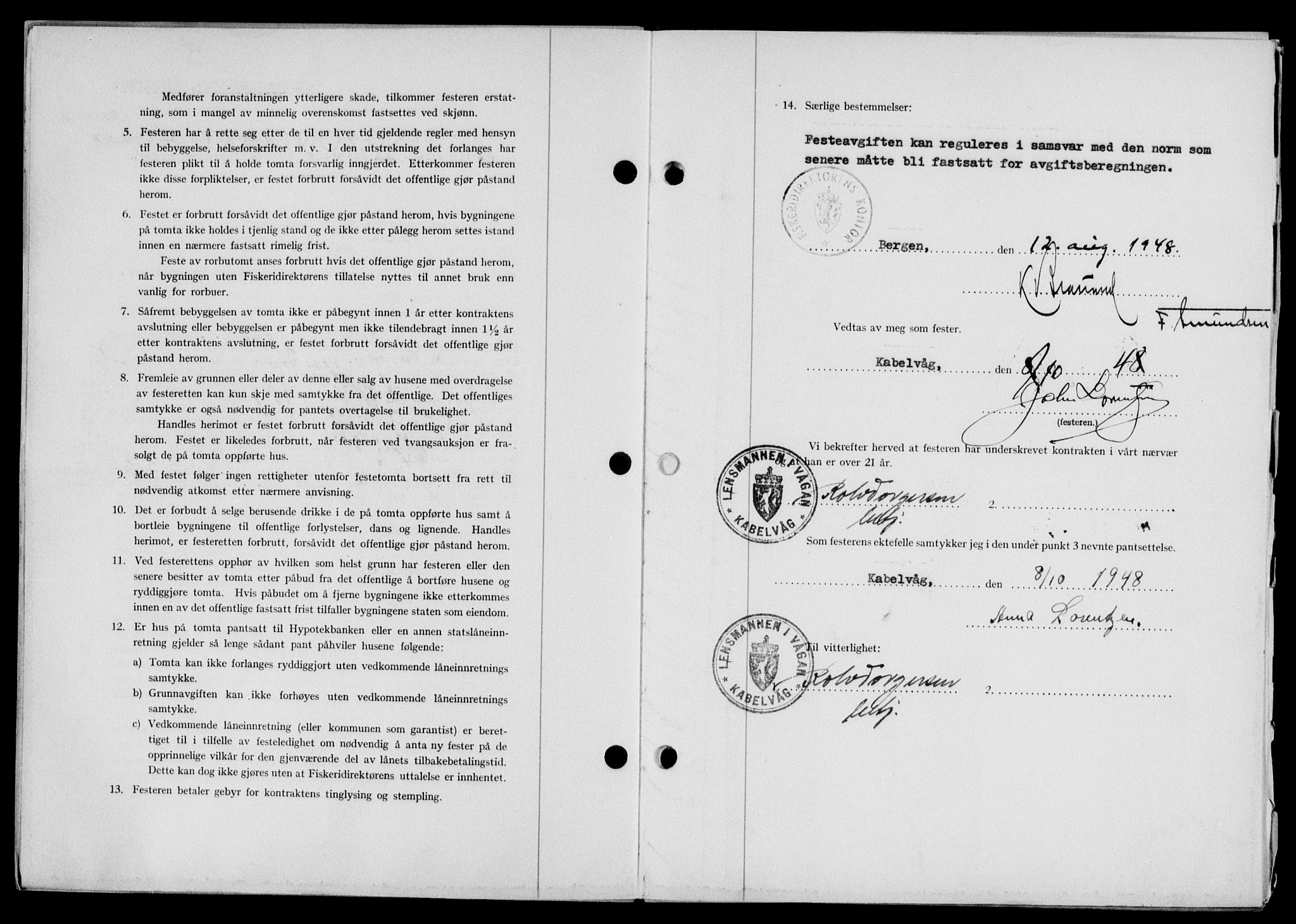 Lofoten sorenskriveri, SAT/A-0017/1/2/2C/L0019a: Mortgage book no. 19a, 1948-1948, Diary no: : 2534/1948
