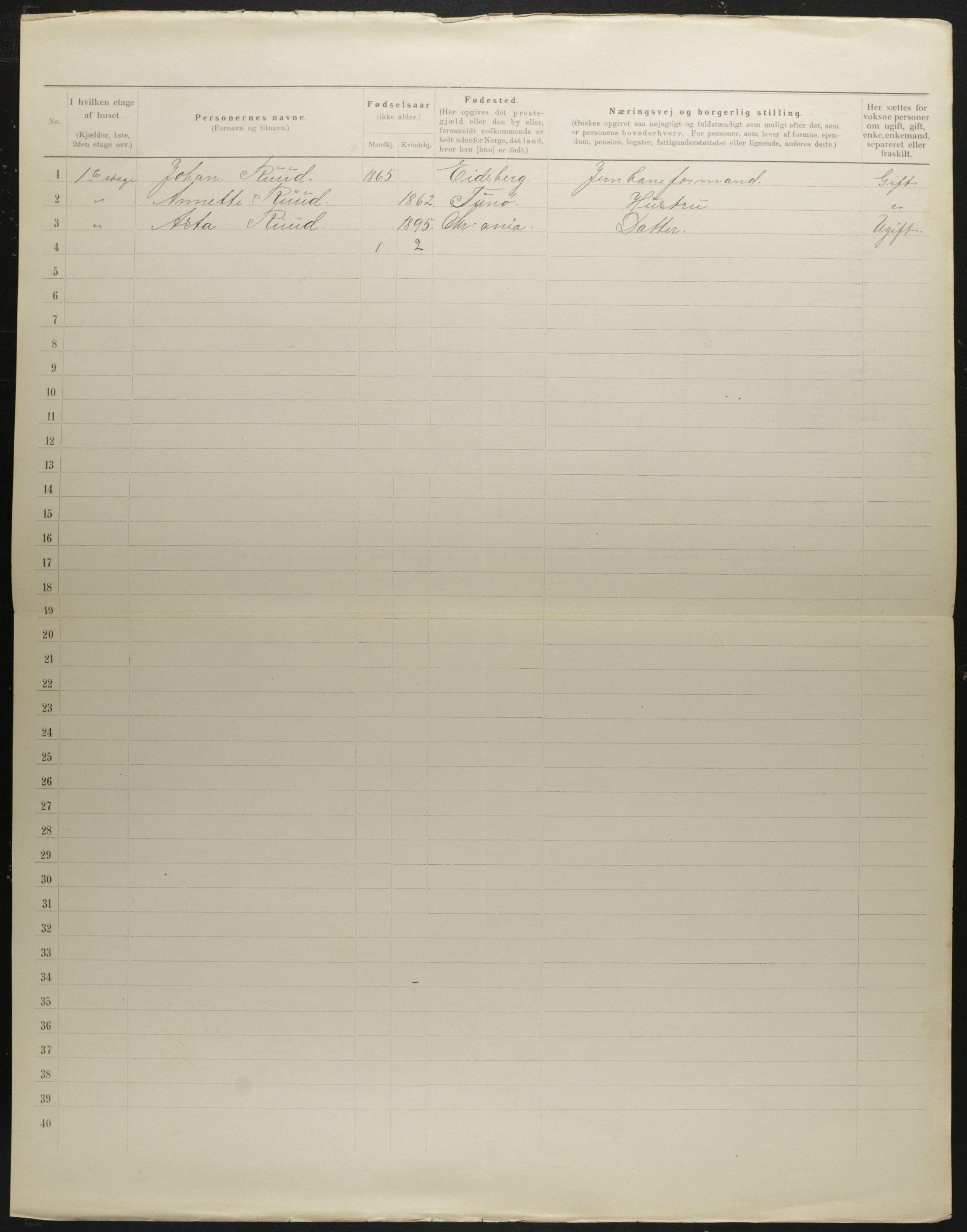 OBA, Municipal Census 1901 for Kristiania, 1901, p. 949