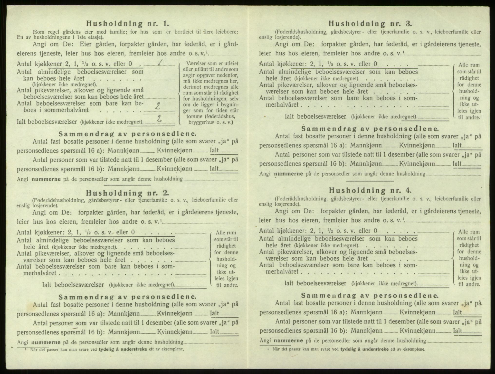 SAB, 1920 census for Hamre, 1920, p. 115