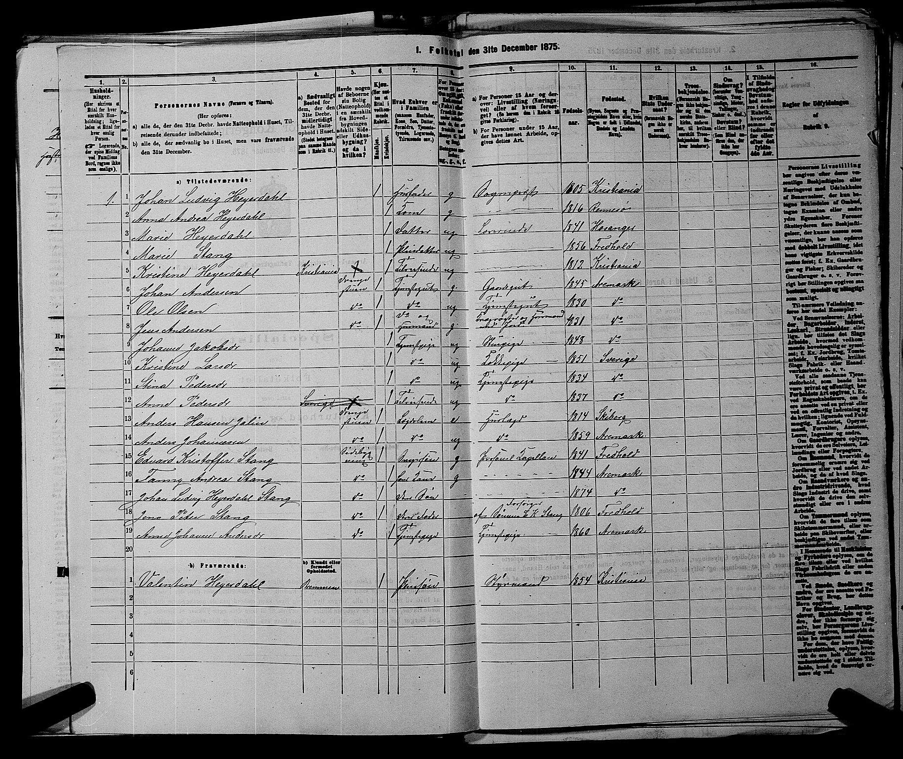 RA, 1875 census for 0118P Aremark, 1875, p. 261
