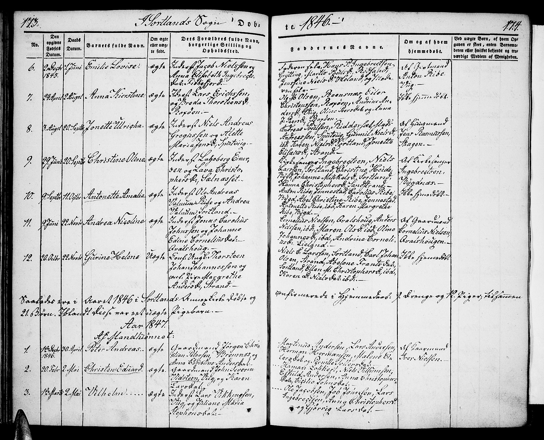 Ministerialprotokoller, klokkerbøker og fødselsregistre - Nordland, SAT/A-1459/888/L1239: Parish register (official) no. 888A06 /2, 1837-1848, p. 173-174