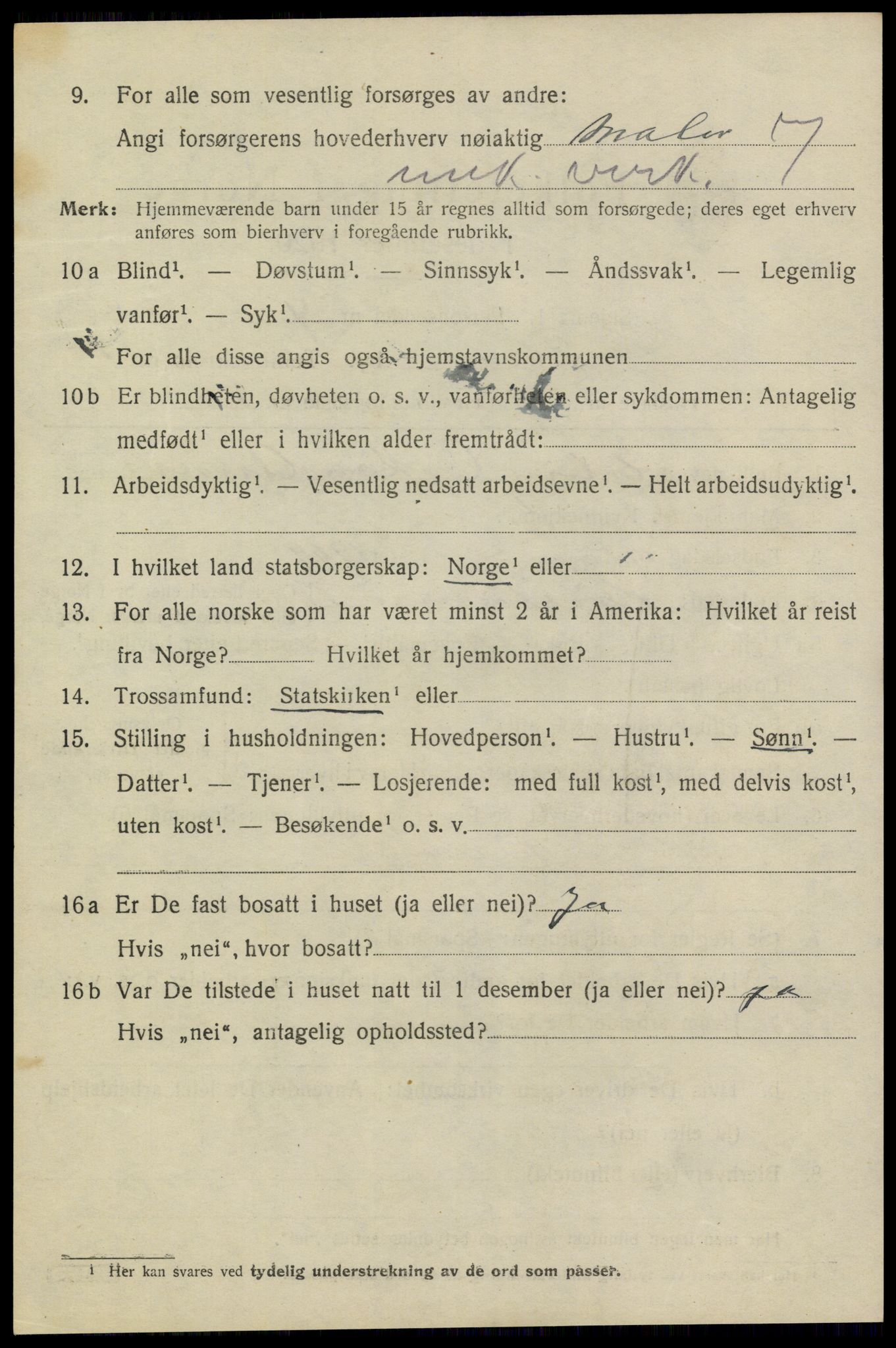 SAKO, 1920 census for Stathelle, 1920, p. 566