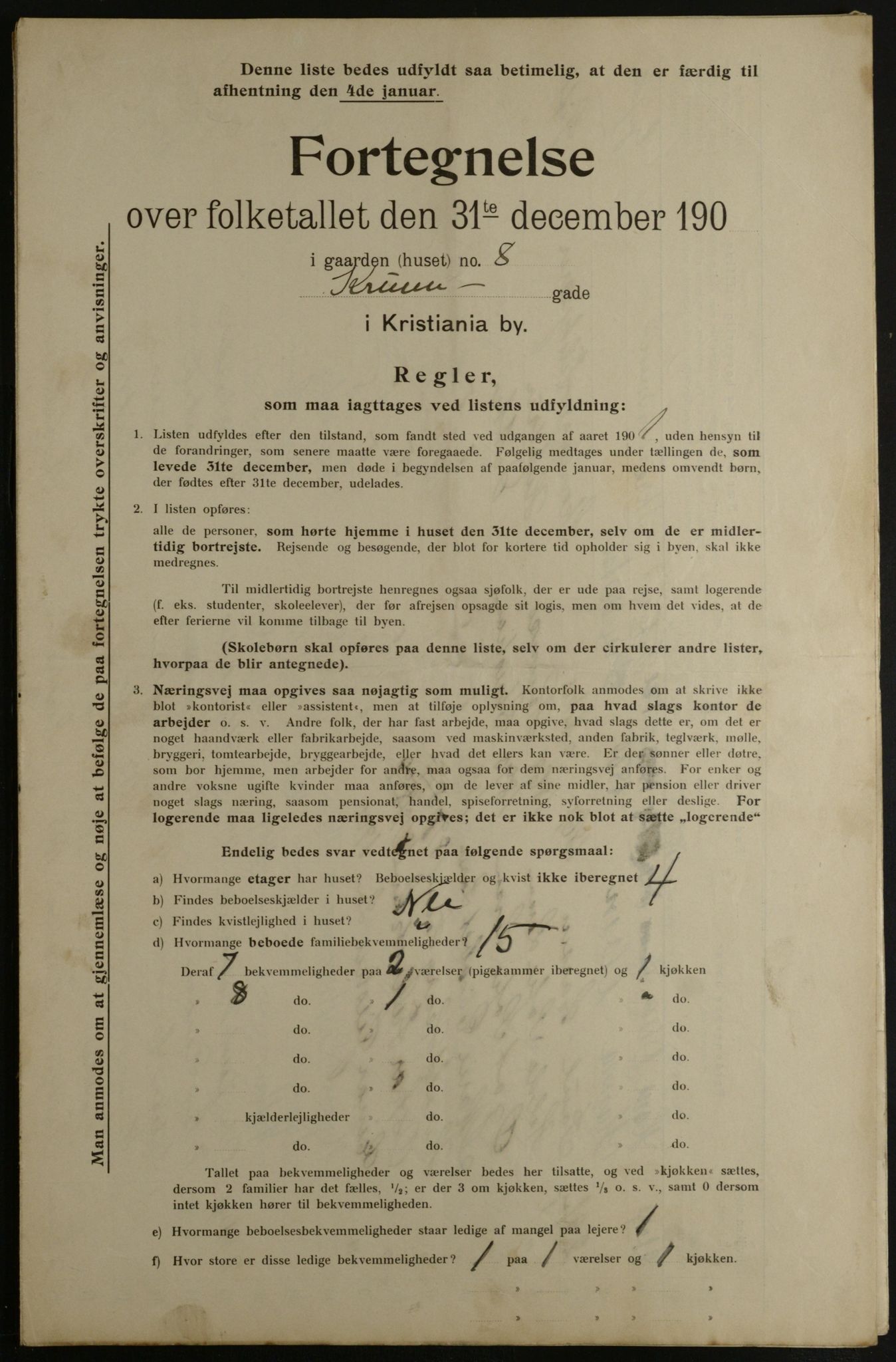 OBA, Municipal Census 1901 for Kristiania, 1901, p. 8429