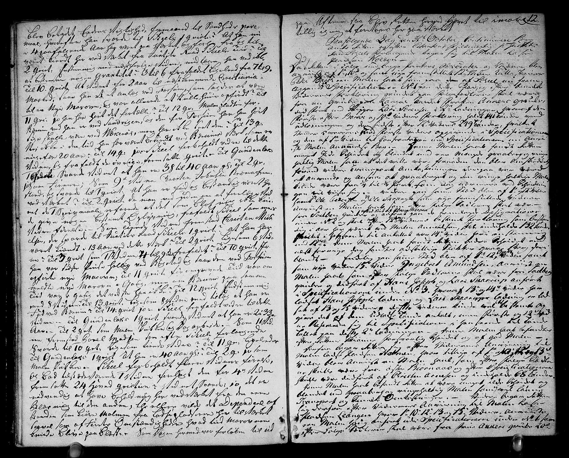 Sønnafjelske bergamt , AV/SAKO-EA-5262/G/Gc/L0003: Reiseprotokoll, 1794-1811, p. 12