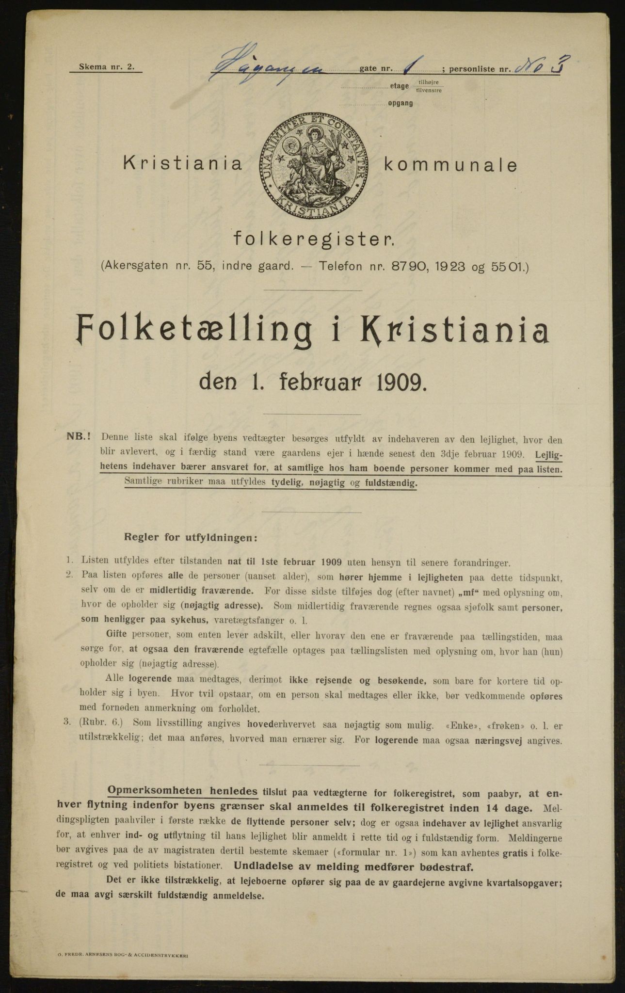 OBA, Municipal Census 1909 for Kristiania, 1909, p. 38780