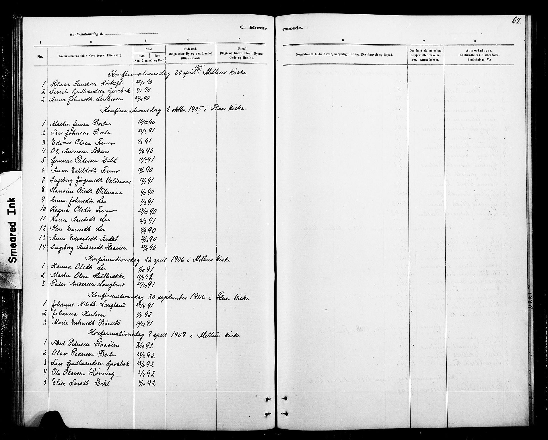 Ministerialprotokoller, klokkerbøker og fødselsregistre - Sør-Trøndelag, SAT/A-1456/693/L1123: Parish register (copy) no. 693C04, 1887-1910, p. 62