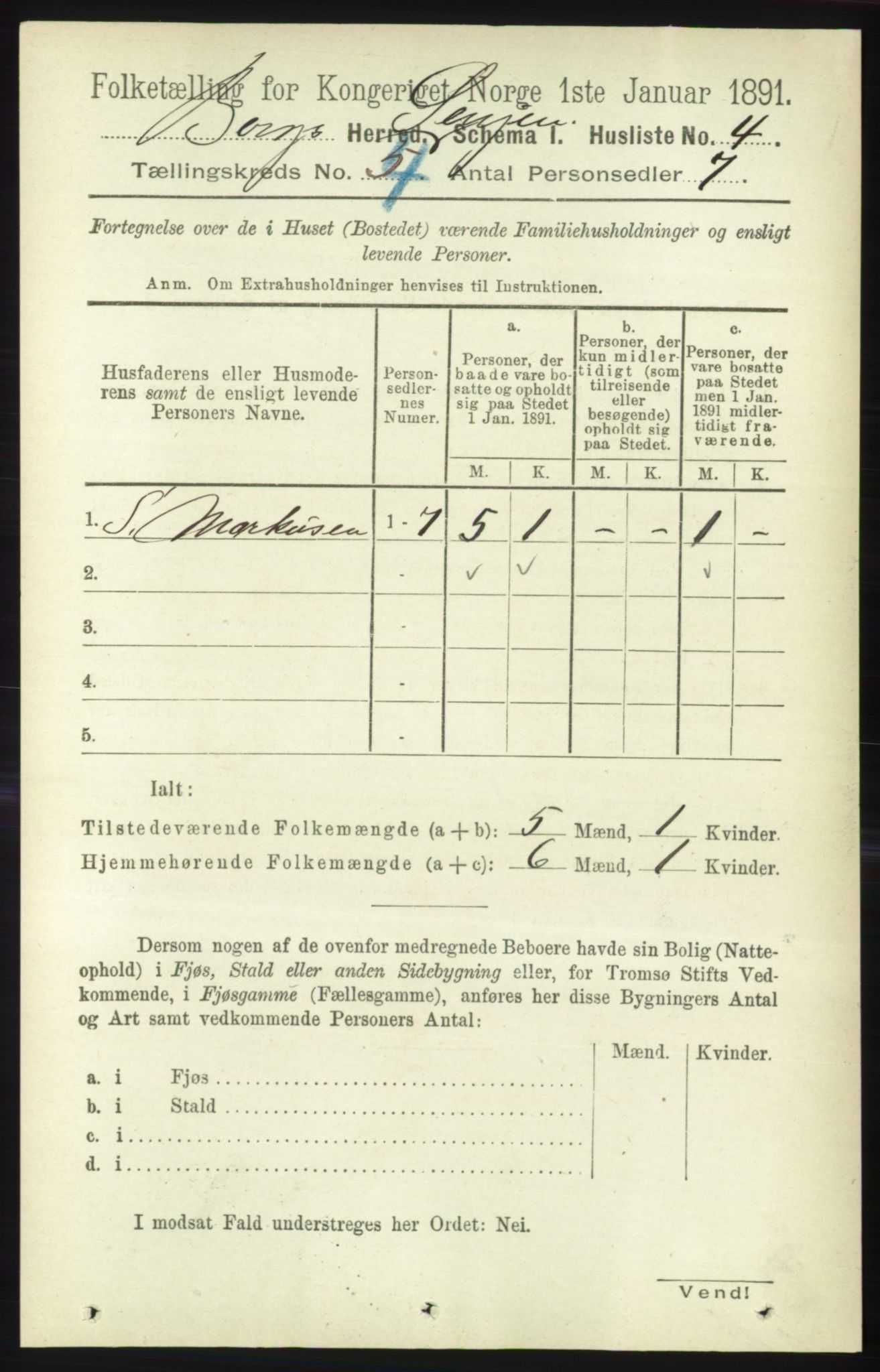 RA, 1891 census for 1929 Berg, 1891, p. 1557