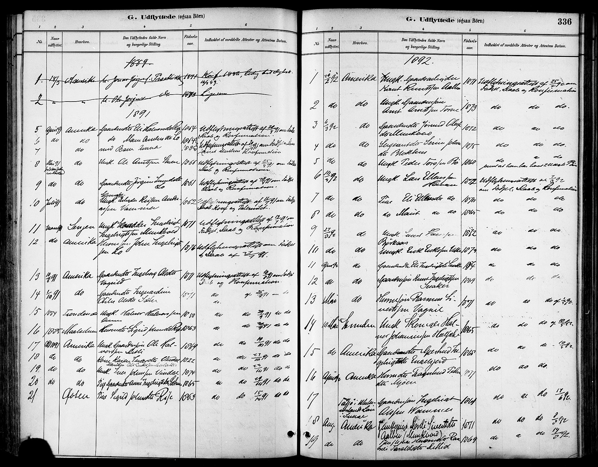 Ministerialprotokoller, klokkerbøker og fødselsregistre - Sør-Trøndelag, SAT/A-1456/678/L0901: Parish register (official) no. 678A10, 1881-1894, p. 336