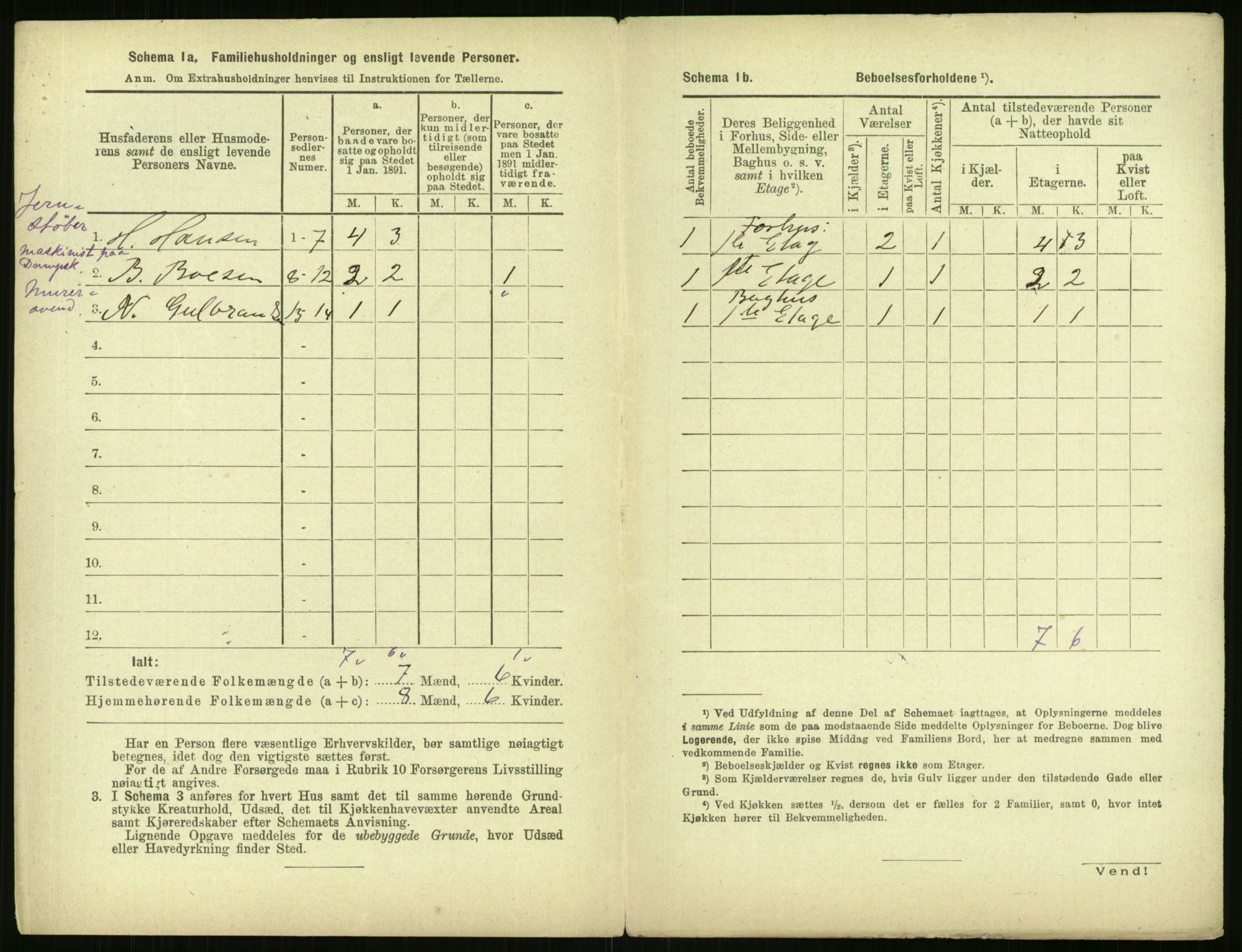 RA, 1891 census for 0301 Kristiania, 1891, p. 166393