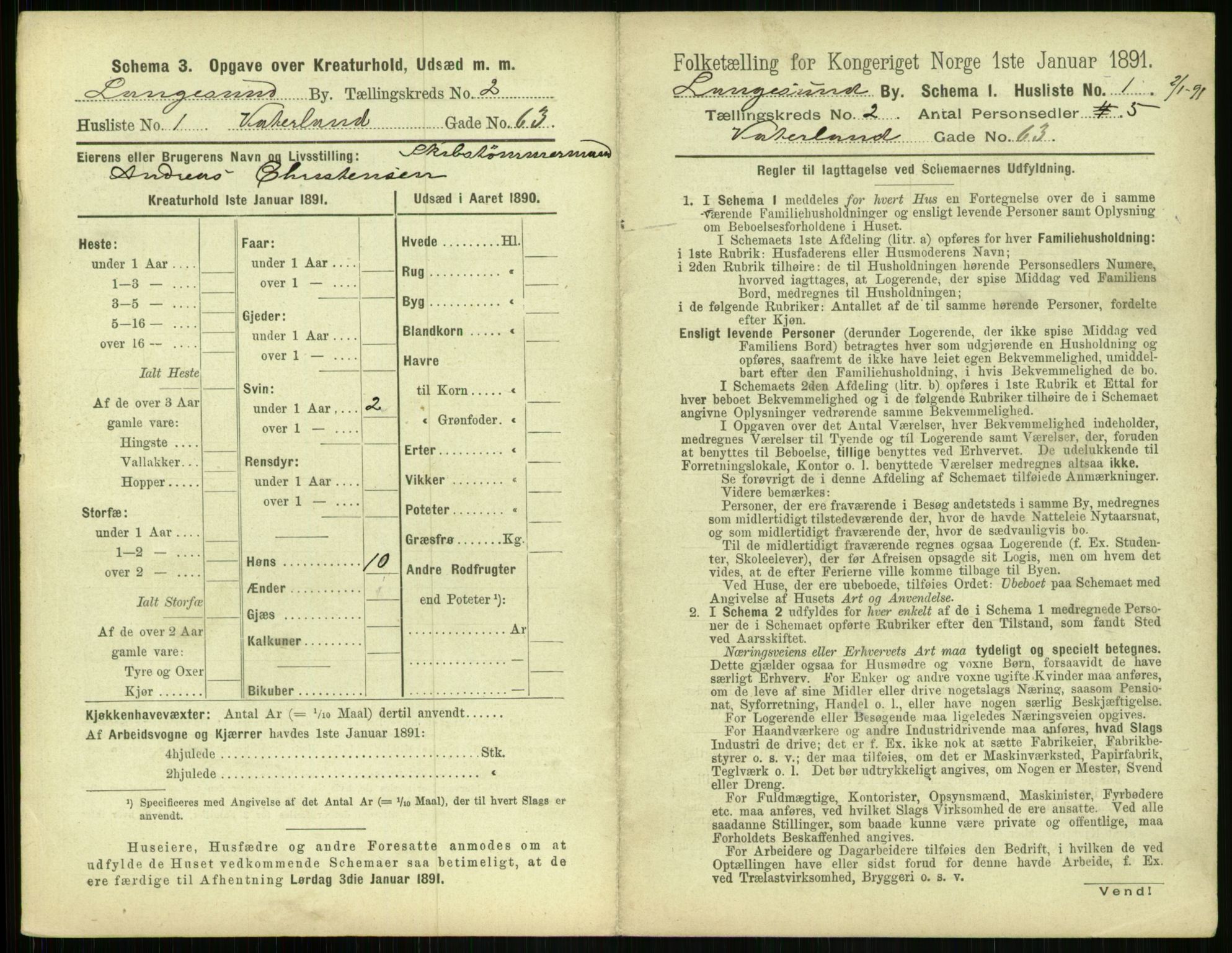 RA, 1891 census for 0802 Langesund, 1891, p. 112