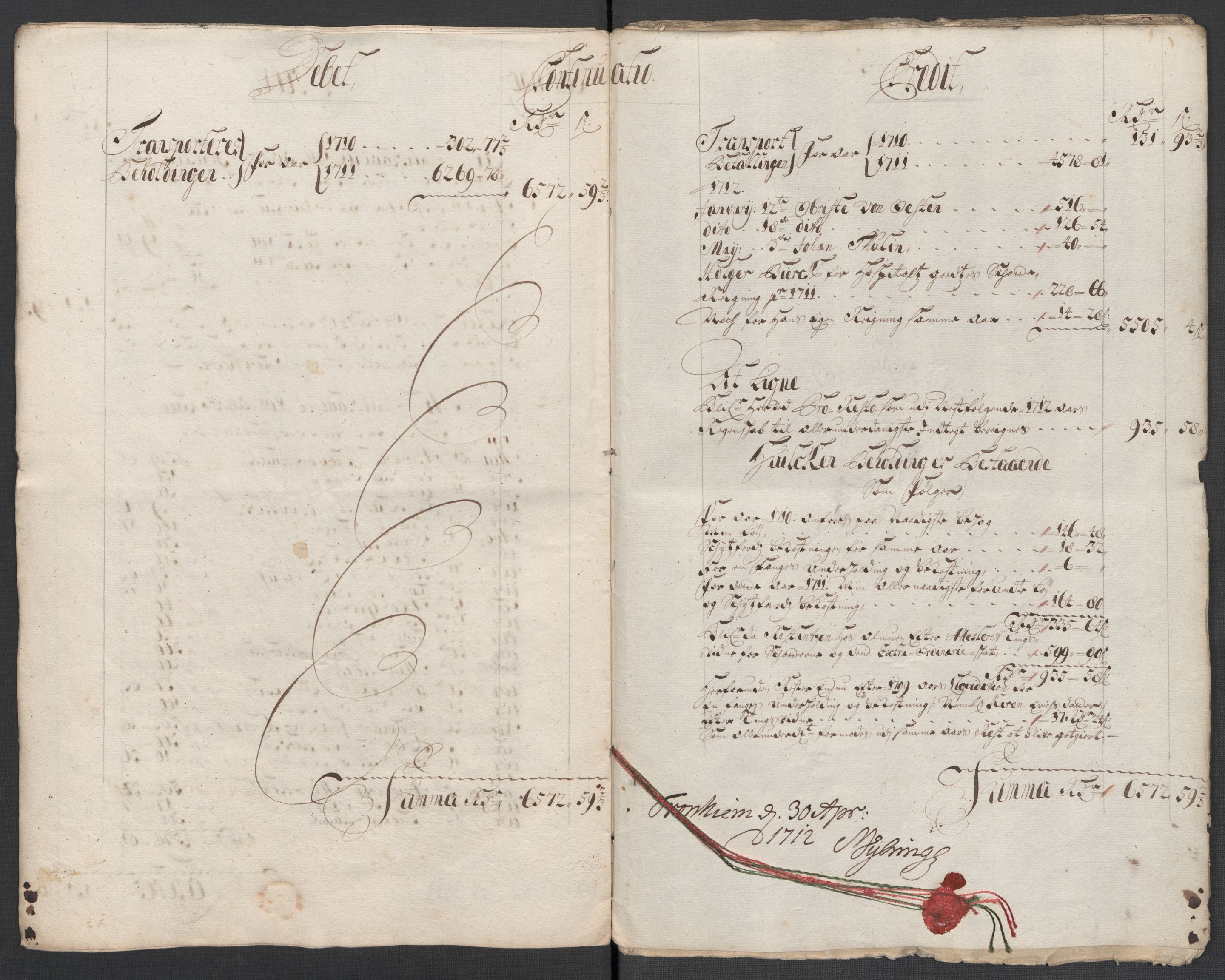 Rentekammeret inntil 1814, Reviderte regnskaper, Fogderegnskap, AV/RA-EA-4092/R61/L4112: Fogderegnskap Strinda og Selbu, 1711, p. 8