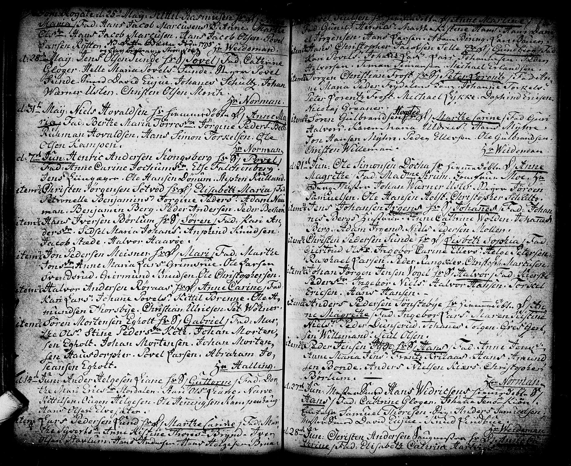 Kongsberg kirkebøker, SAKO/A-22/F/Fa/L0006: Parish register (official) no. I 6, 1783-1797, p. 183