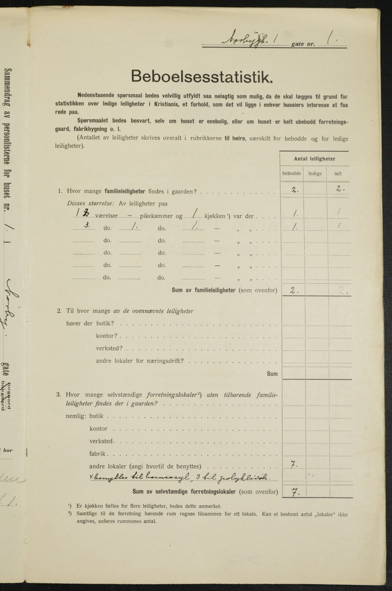 OBA, Municipal Census 1913 for Kristiania, 1913, p. 71448