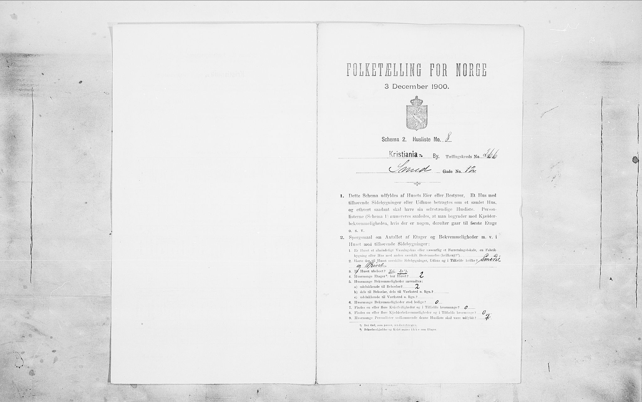 SAO, 1900 census for Kristiania, 1900, p. 86721