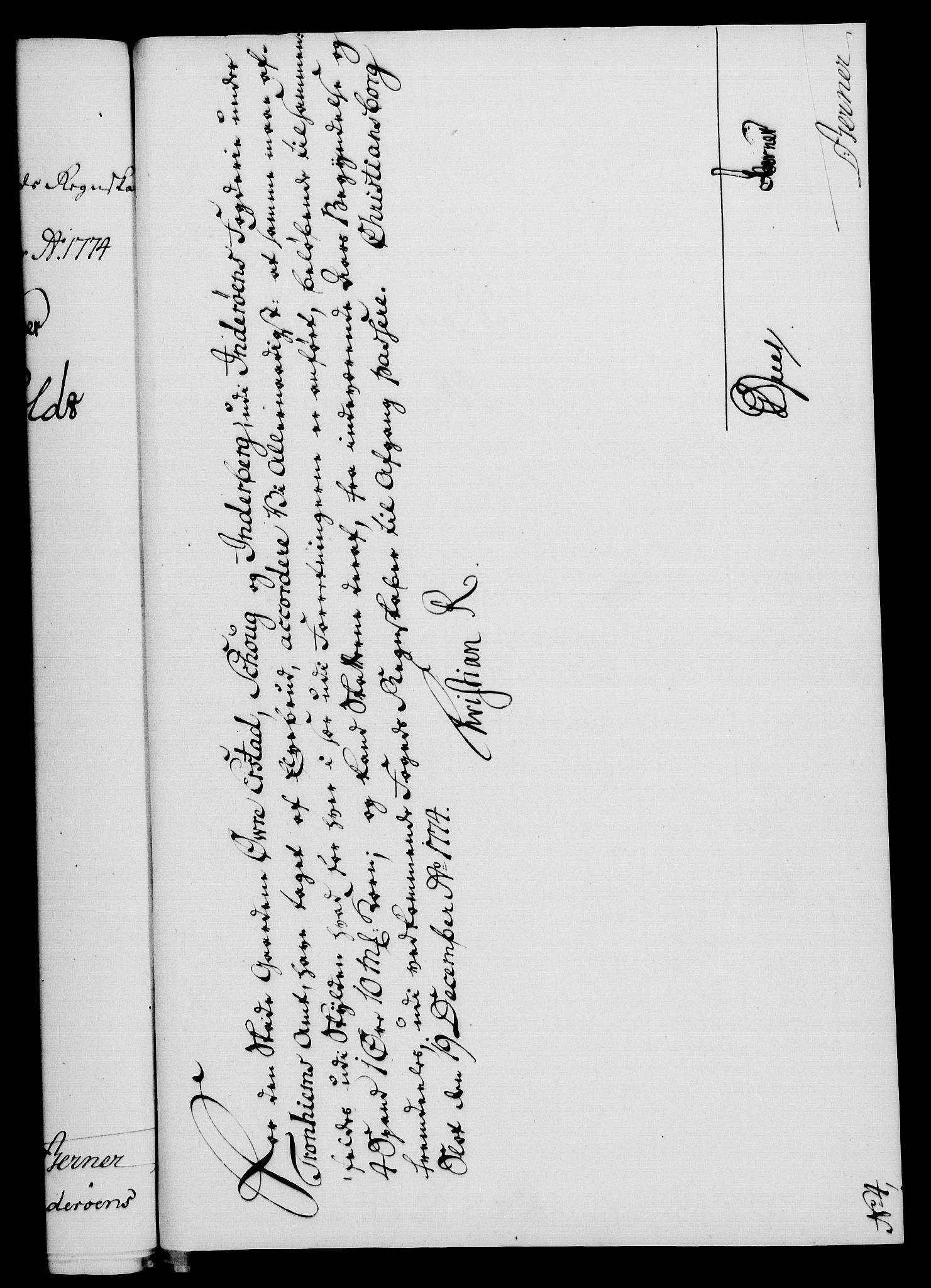 Rentekammeret, Kammerkanselliet, RA/EA-3111/G/Gf/Gfa/L0056: Norsk relasjons- og resolusjonsprotokoll (merket RK 52.56), 1774, p. 256
