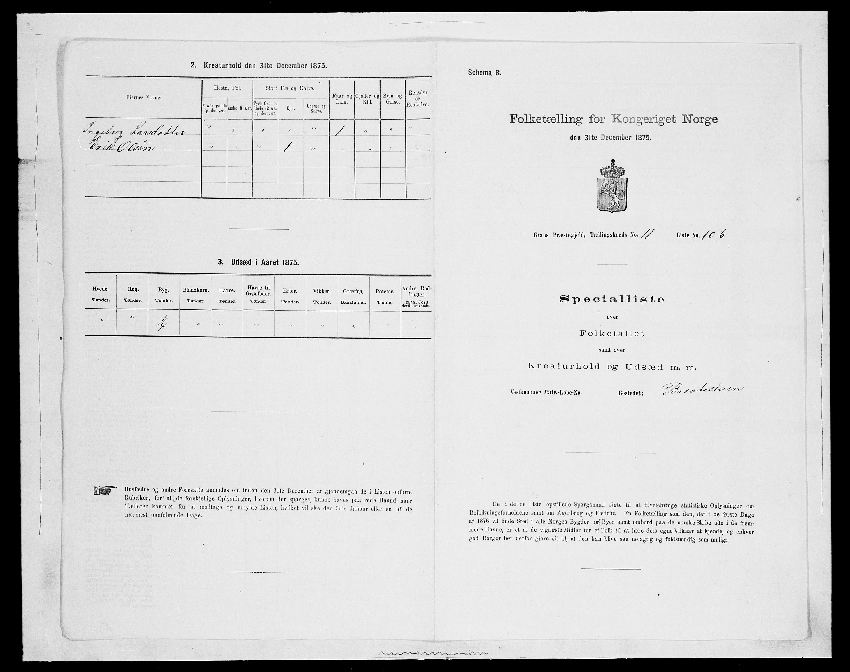 SAH, 1875 census for 0534P Gran, 1875, p. 2236
