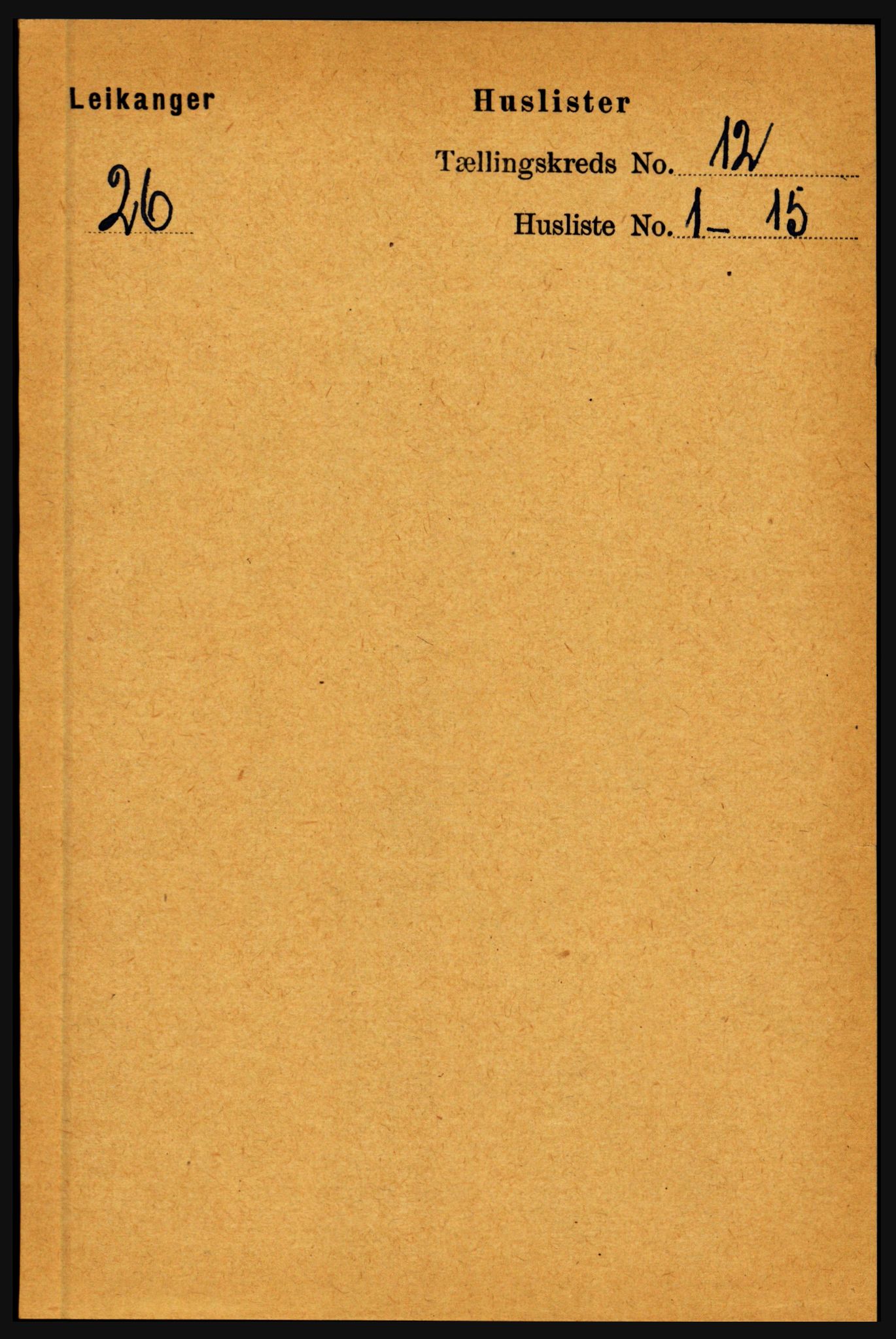 RA, 1891 census for 1419 Leikanger, 1891, p. 2323