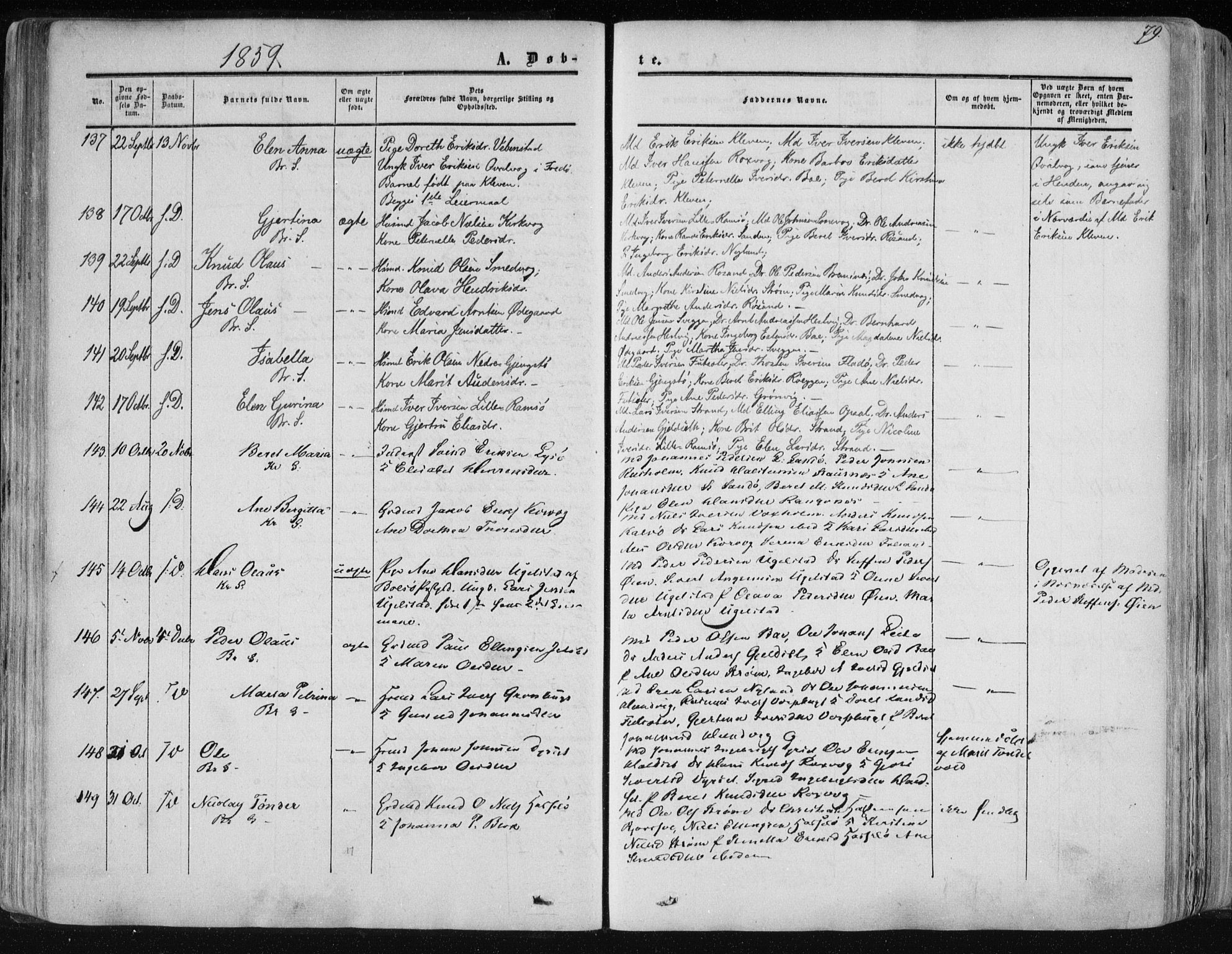 Ministerialprotokoller, klokkerbøker og fødselsregistre - Møre og Romsdal, AV/SAT-A-1454/568/L0804: Parish register (official) no. 568A11, 1854-1868, p. 79