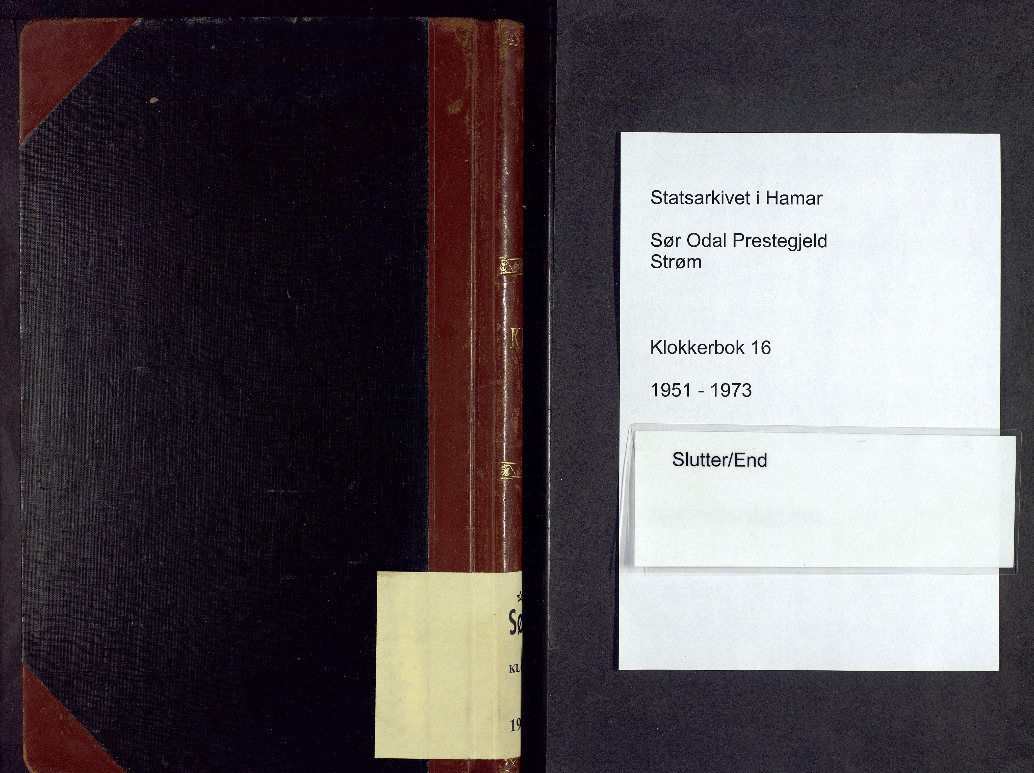 Sør-Odal prestekontor, SAH/PREST-030/H/Ha/Hab/L0016: Parish register (copy) no. 16, 1951-1973
