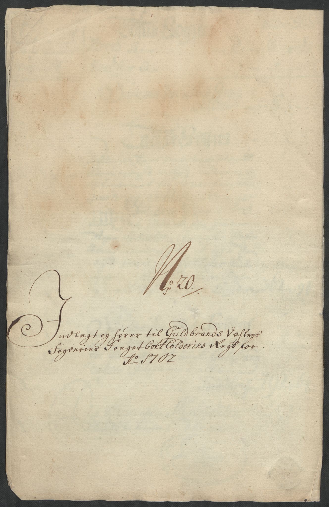 Rentekammeret inntil 1814, Reviderte regnskaper, Fogderegnskap, RA/EA-4092/R17/L1175: Fogderegnskap Gudbrandsdal, 1702, p. 204
