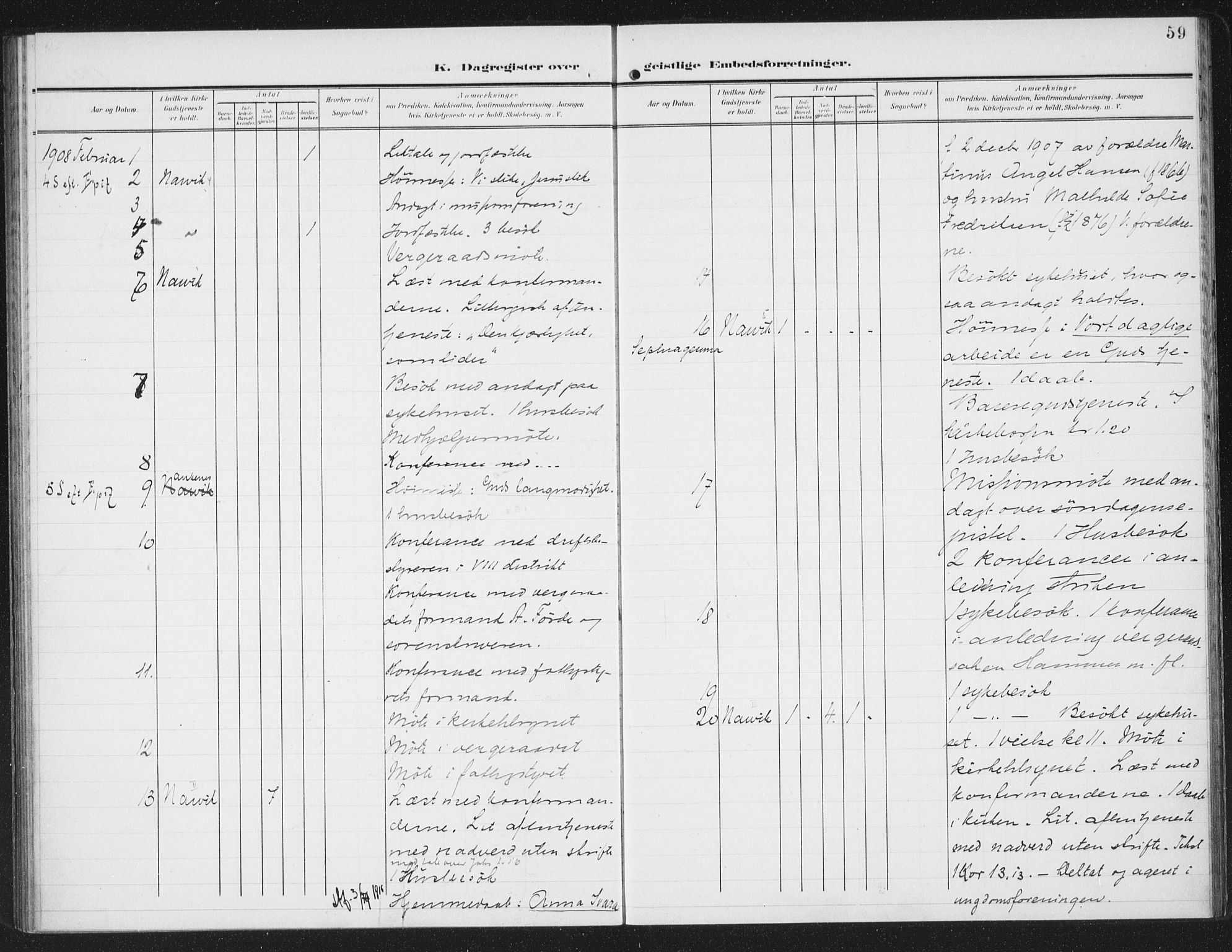 Ministerialprotokoller, klokkerbøker og fødselsregistre - Nordland, SAT/A-1459/871/L0986: Parish register (official) no. 871A02, 1902-1925, p. 59