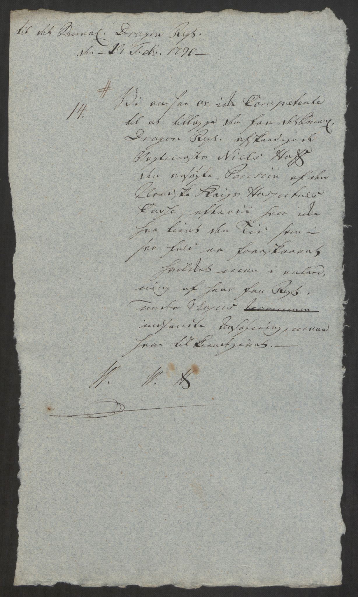 Forsvaret, Den norske kvesthuskasse/krigshospitalkasse, AV/RA-RAFA-1887/F/Fa/L0008: Konsepter, 1790-1793, p. 33