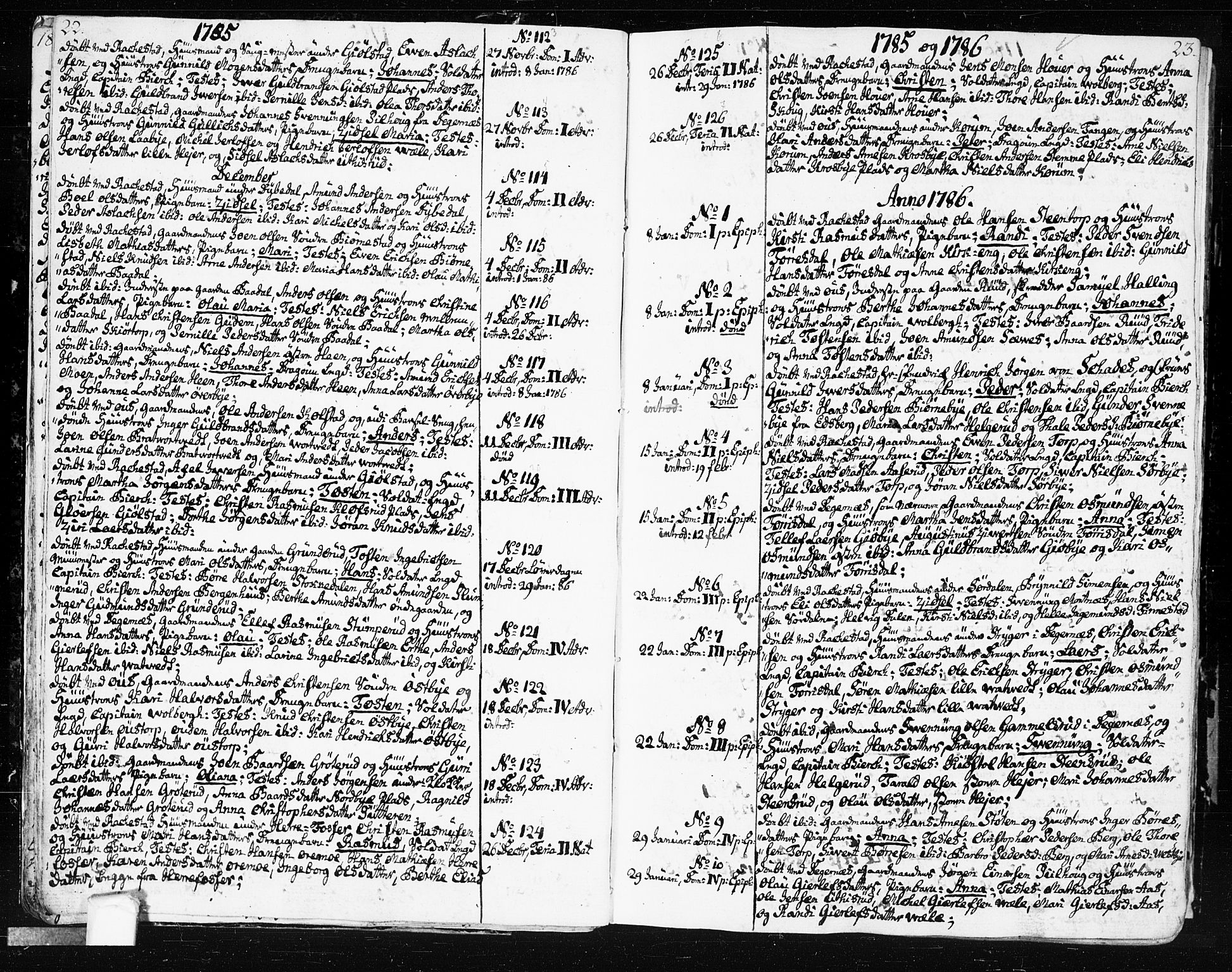 Rakkestad prestekontor Kirkebøker, SAO/A-2008/F/Fa/L0005: Parish register (official) no. I 5, 1784-1814, p. 22-23