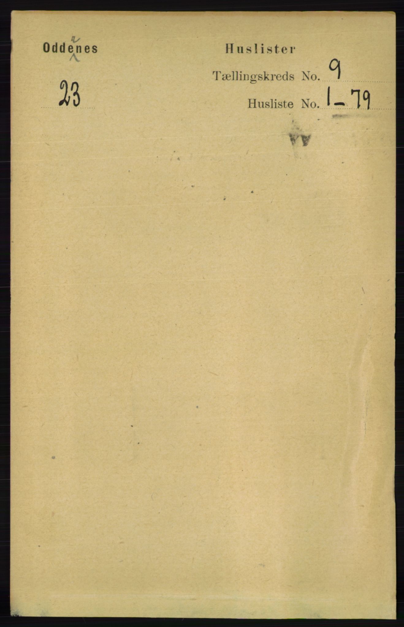 RA, 1891 census for 1012 Oddernes, 1891, p. 3179