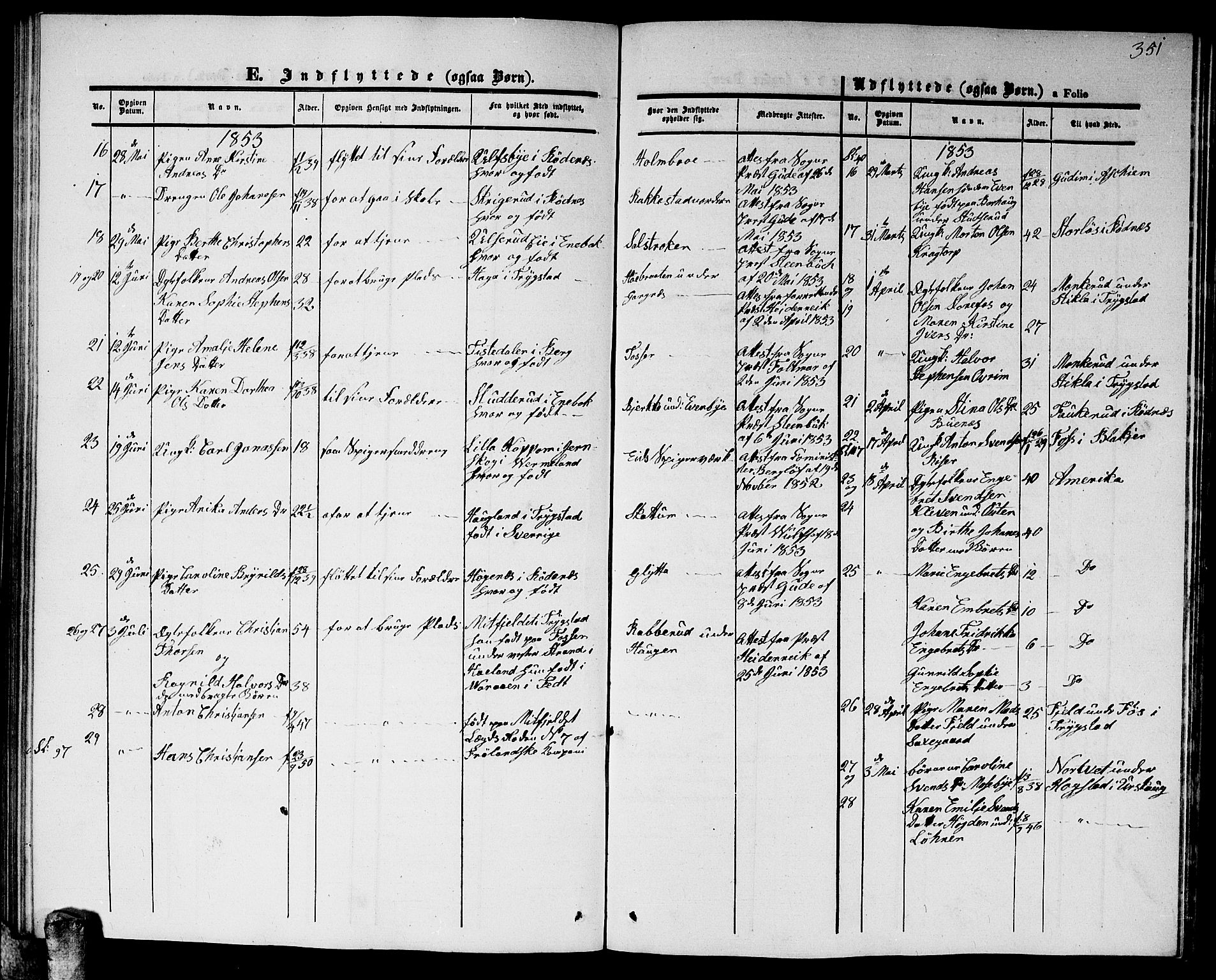 Høland prestekontor Kirkebøker, SAO/A-10346a/G/Ga/L0003: Parish register (copy) no. I 3, 1846-1853, p. 351