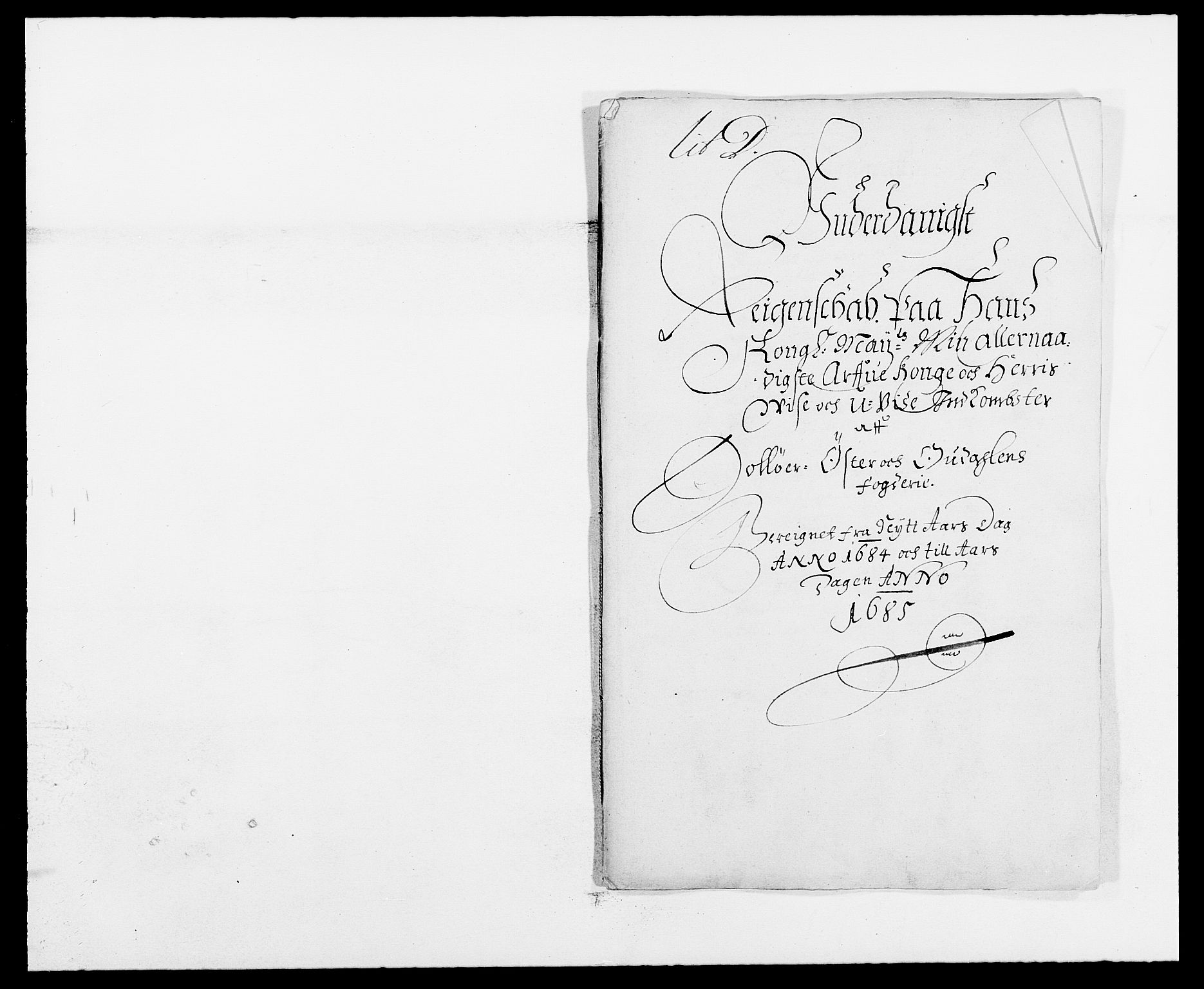 Rentekammeret inntil 1814, Reviderte regnskaper, Fogderegnskap, RA/EA-4092/R13/L0821: Fogderegnskap Solør, Odal og Østerdal, 1684, p. 2