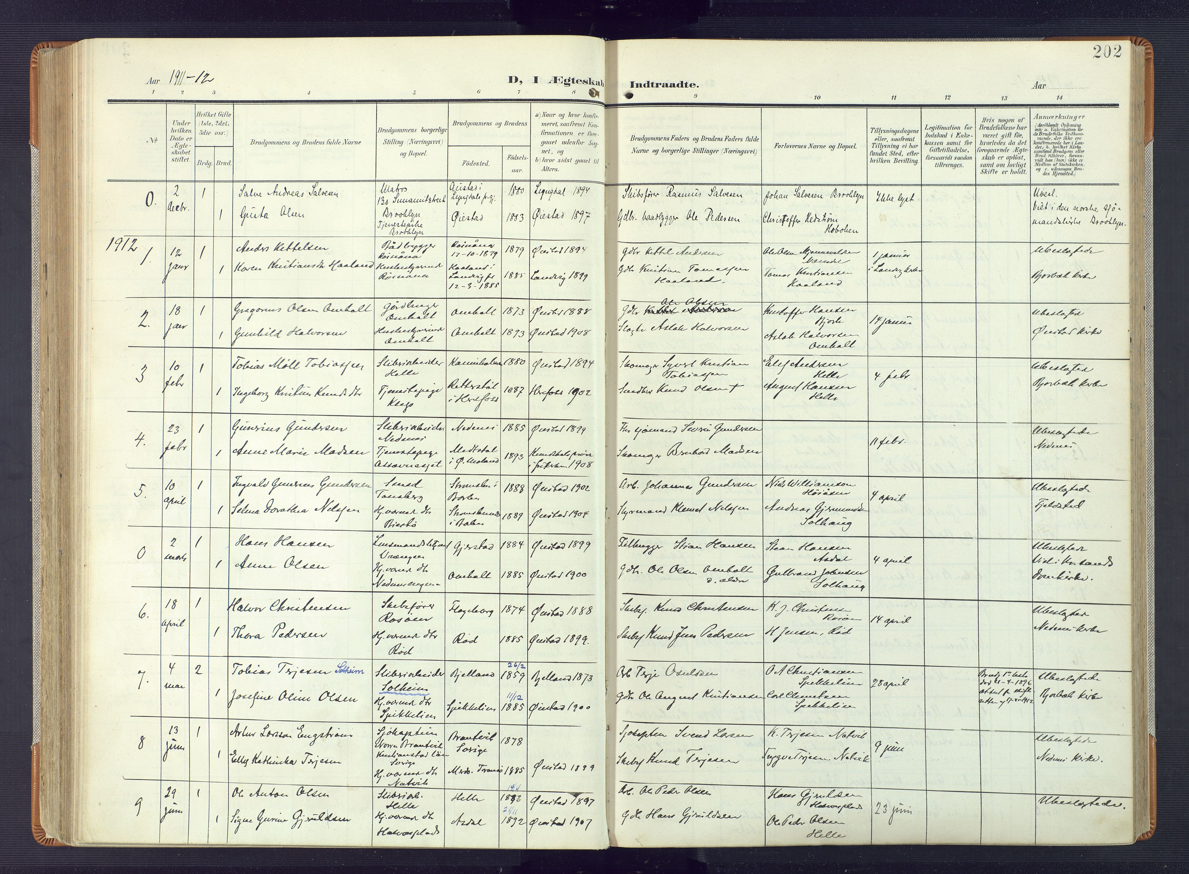 Øyestad sokneprestkontor, AV/SAK-1111-0049/F/Fa/L0019: Parish register (official) no. A 19, 1908-1922, p. 202