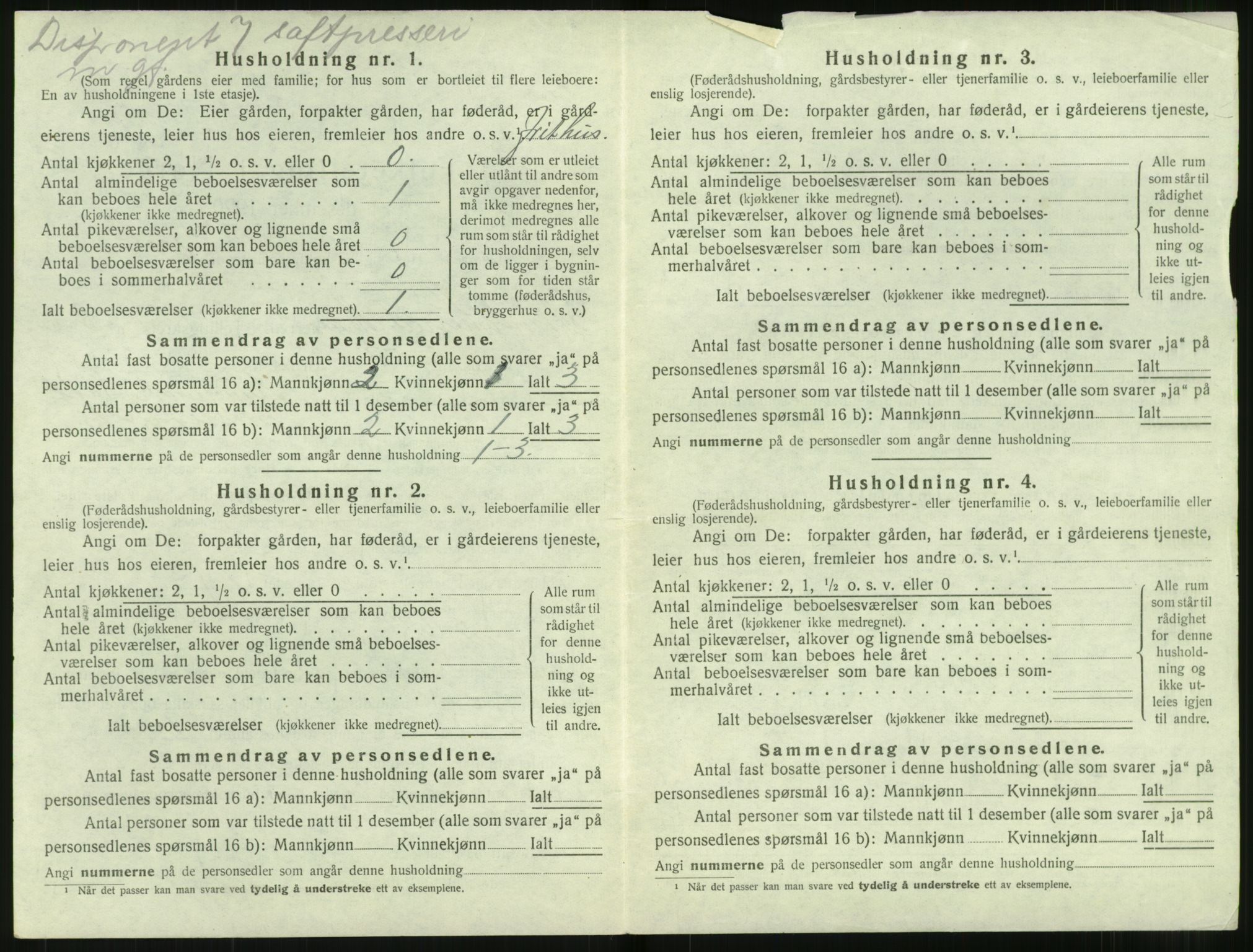 SAT, 1920 census for Stranda, 1920, p. 328