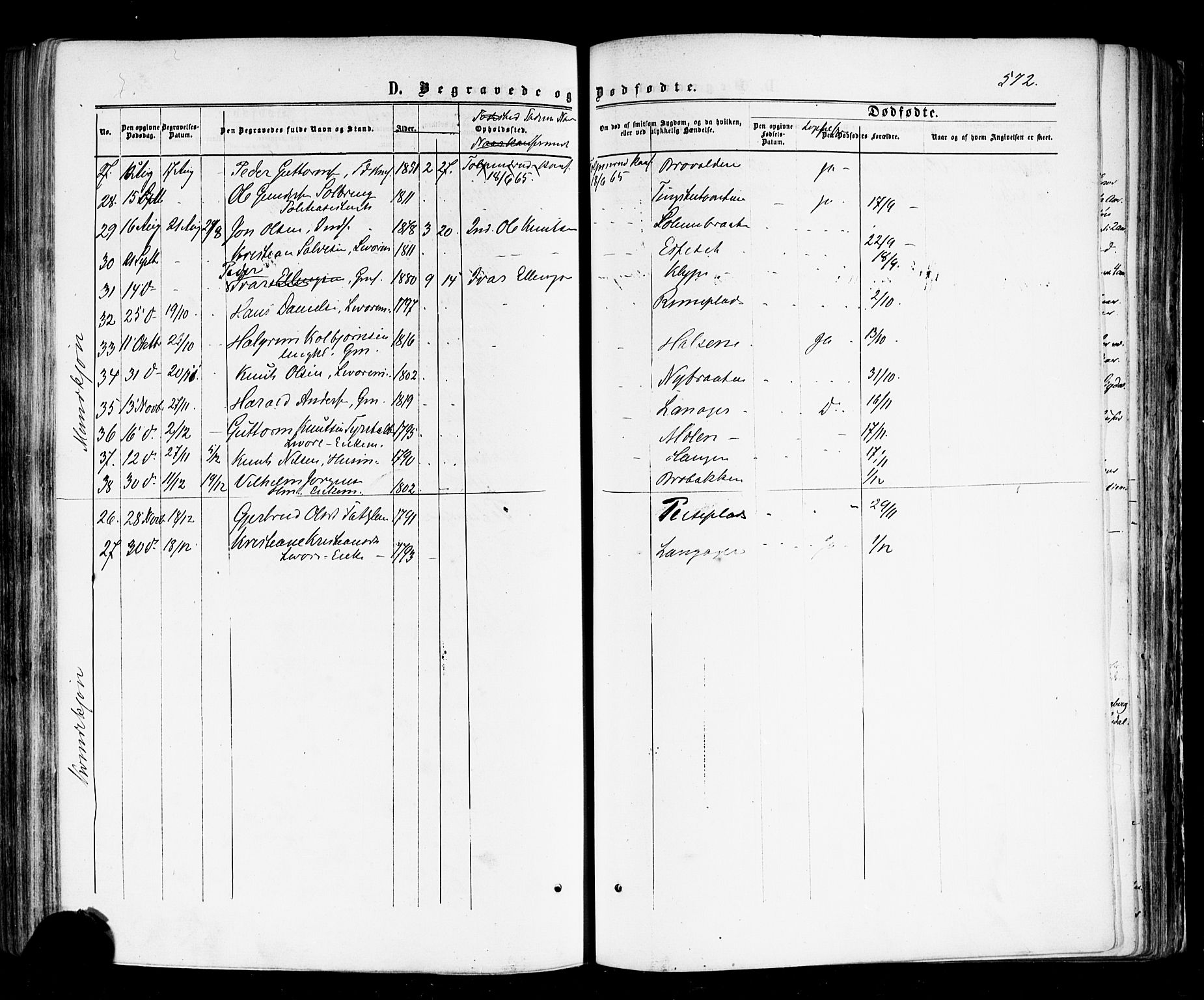 Nes kirkebøker, AV/SAKO-A-236/F/Fa/L0010: Parish register (official) no. 10, 1864-1880, p. 572