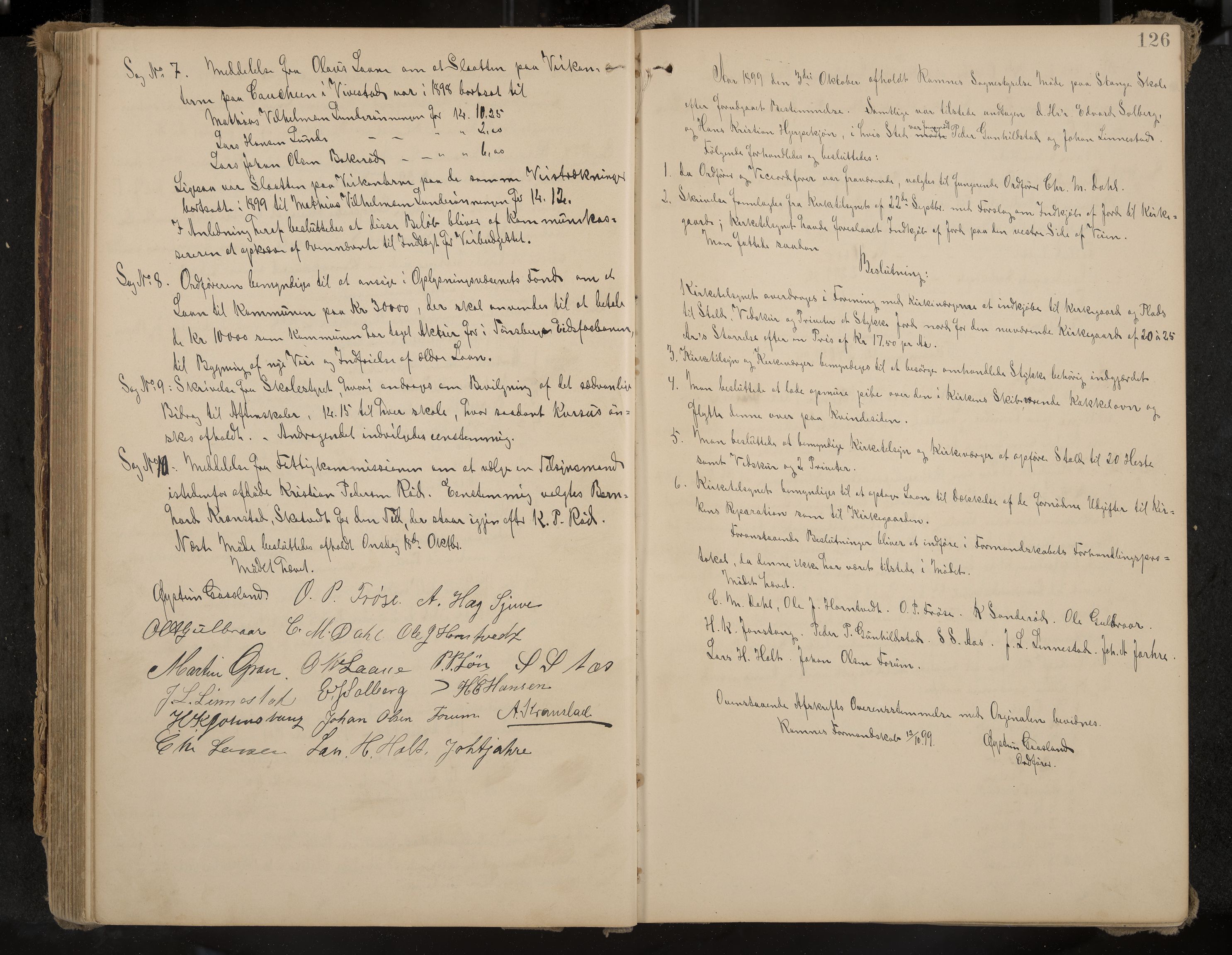 Ramnes formannskap og sentraladministrasjon, IKAK/0718021/A/Aa/L0004: Møtebok, 1892-1907, p. 126