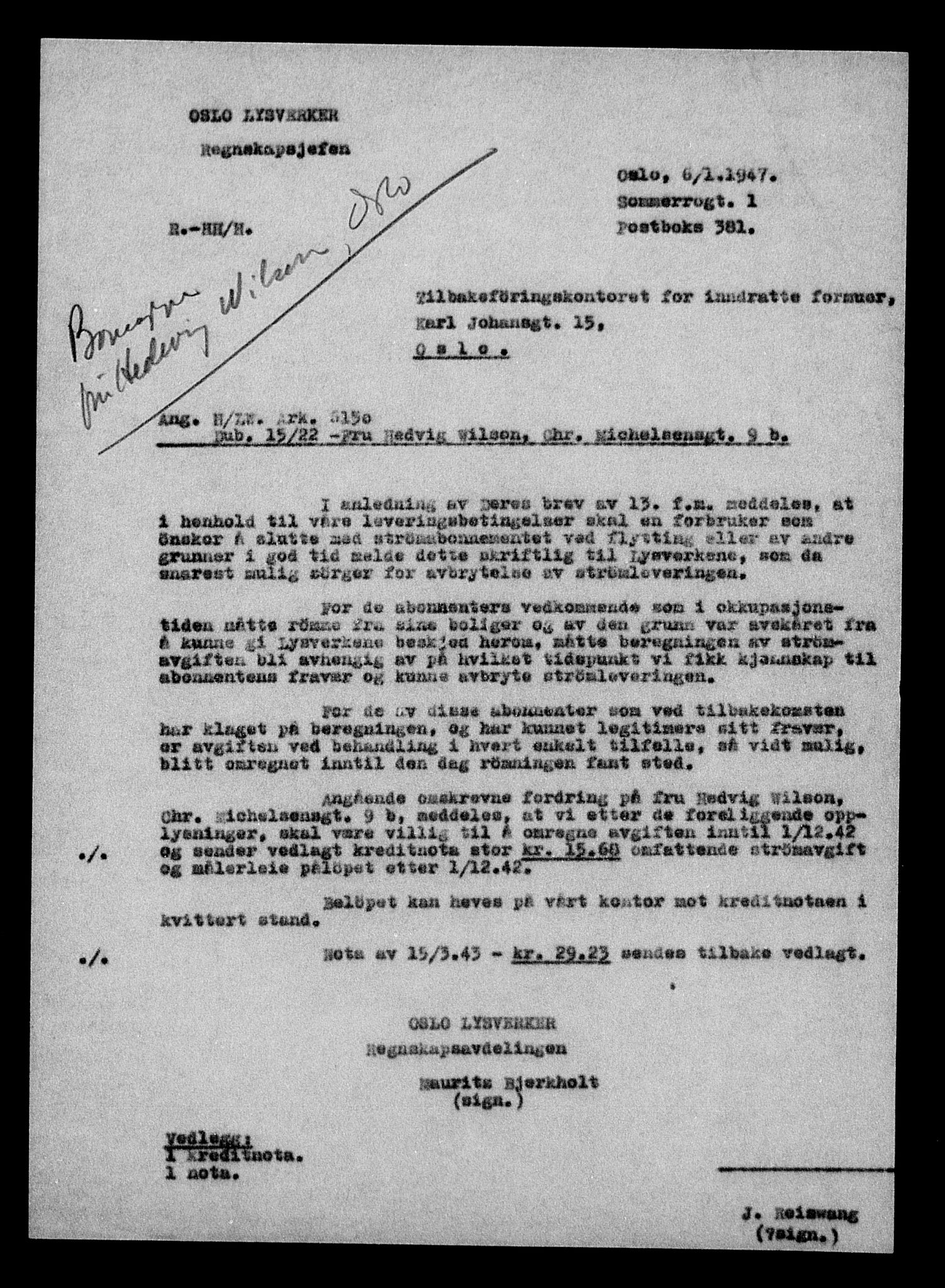 Justisdepartementet, Tilbakeføringskontoret for inndratte formuer, AV/RA-S-1564/H/Hc/Hcc/L0986: --, 1945-1947, p. 355