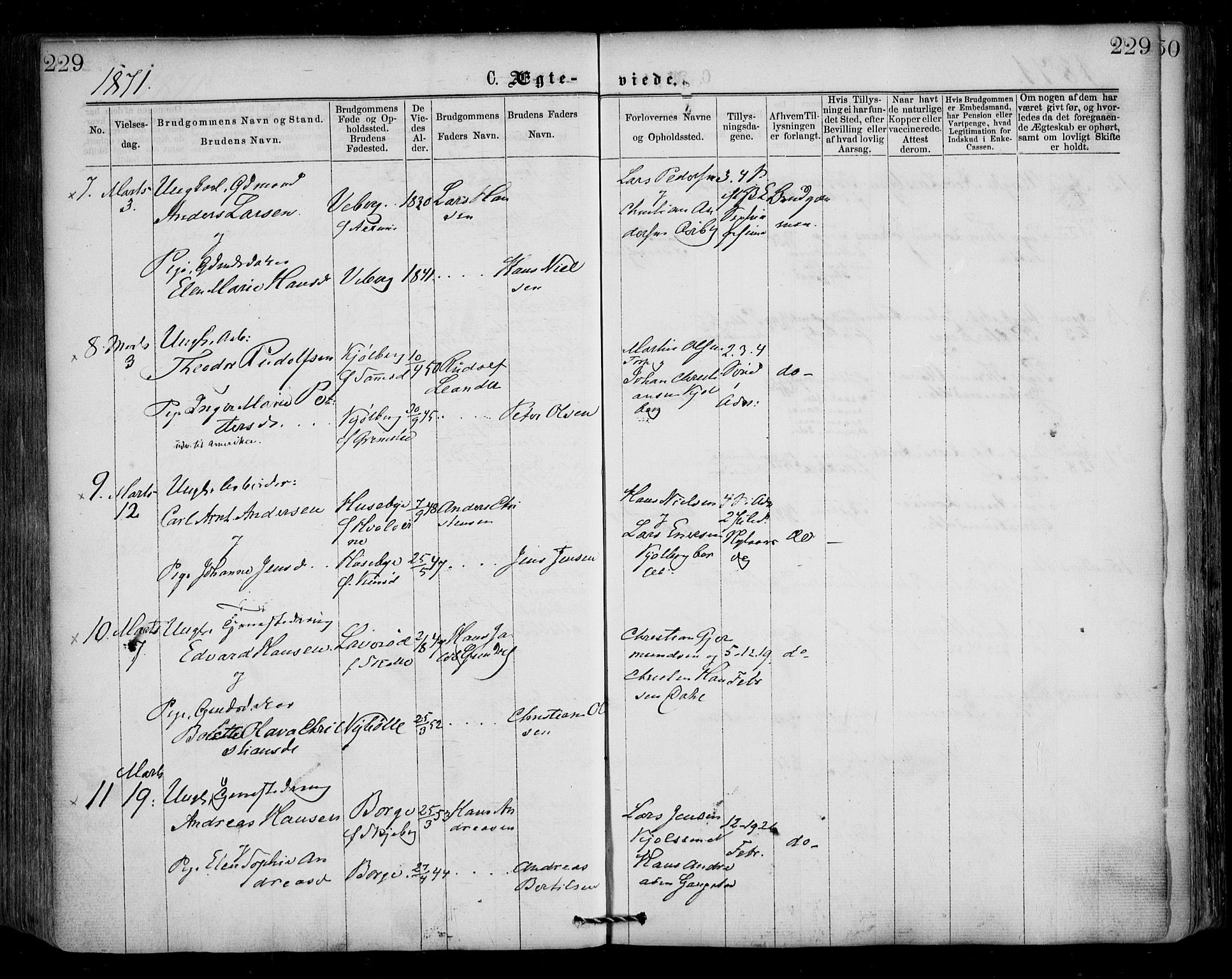 Borge prestekontor Kirkebøker, SAO/A-10903/F/Fa/L0006: Parish register (official) no. I 6, 1861-1874, p. 229