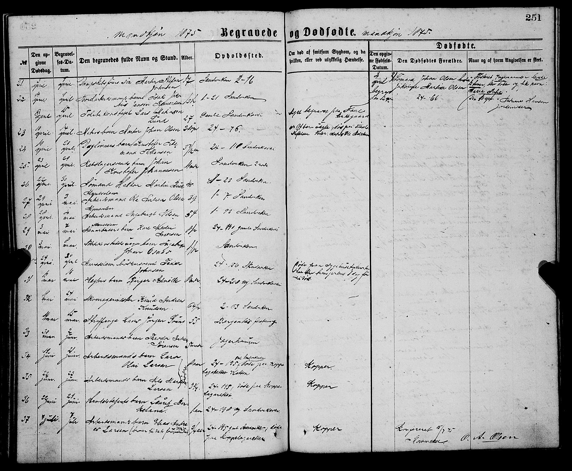 Sandviken Sokneprestembete, AV/SAB-A-77601/H/Ha/L0001: Parish register (official) no. A 1, 1867-1877, p. 251