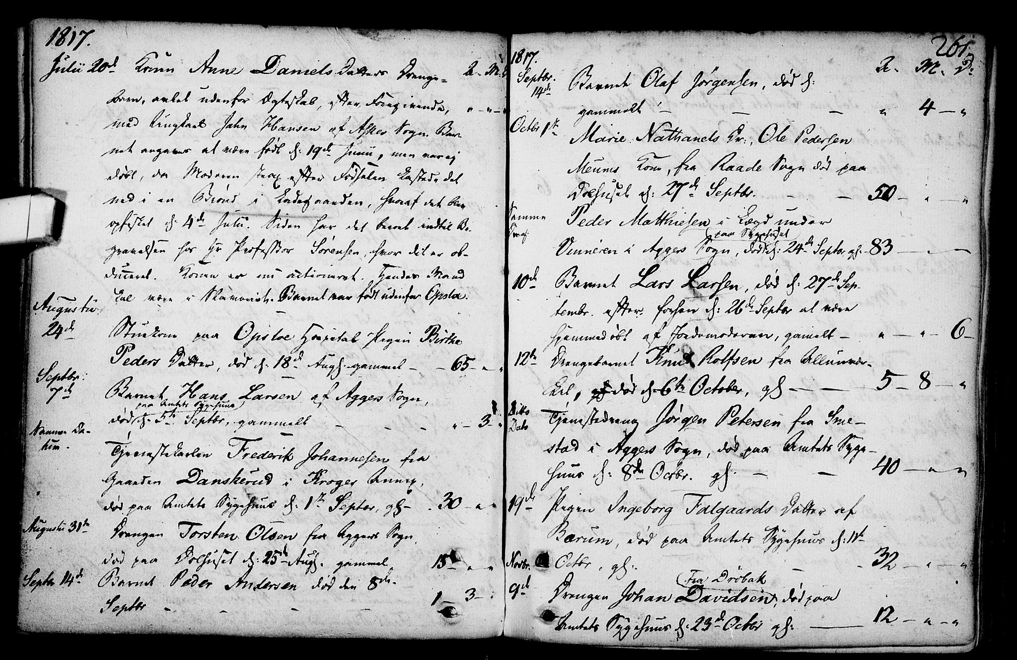 Gamlebyen prestekontor Kirkebøker, AV/SAO-A-10884/F/Fa/L0001: Parish register (official) no. 1, 1734-1818, p. 261