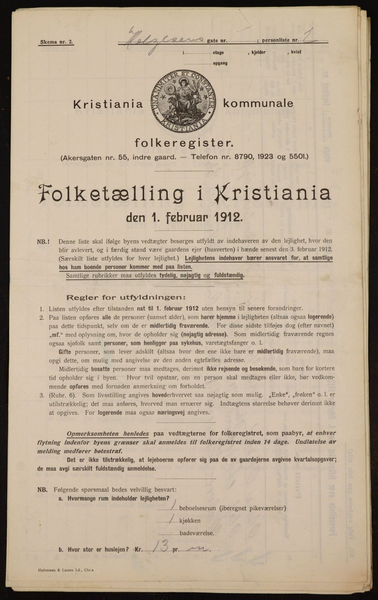 OBA, Municipal Census 1912 for Kristiania, 1912, p. 37825