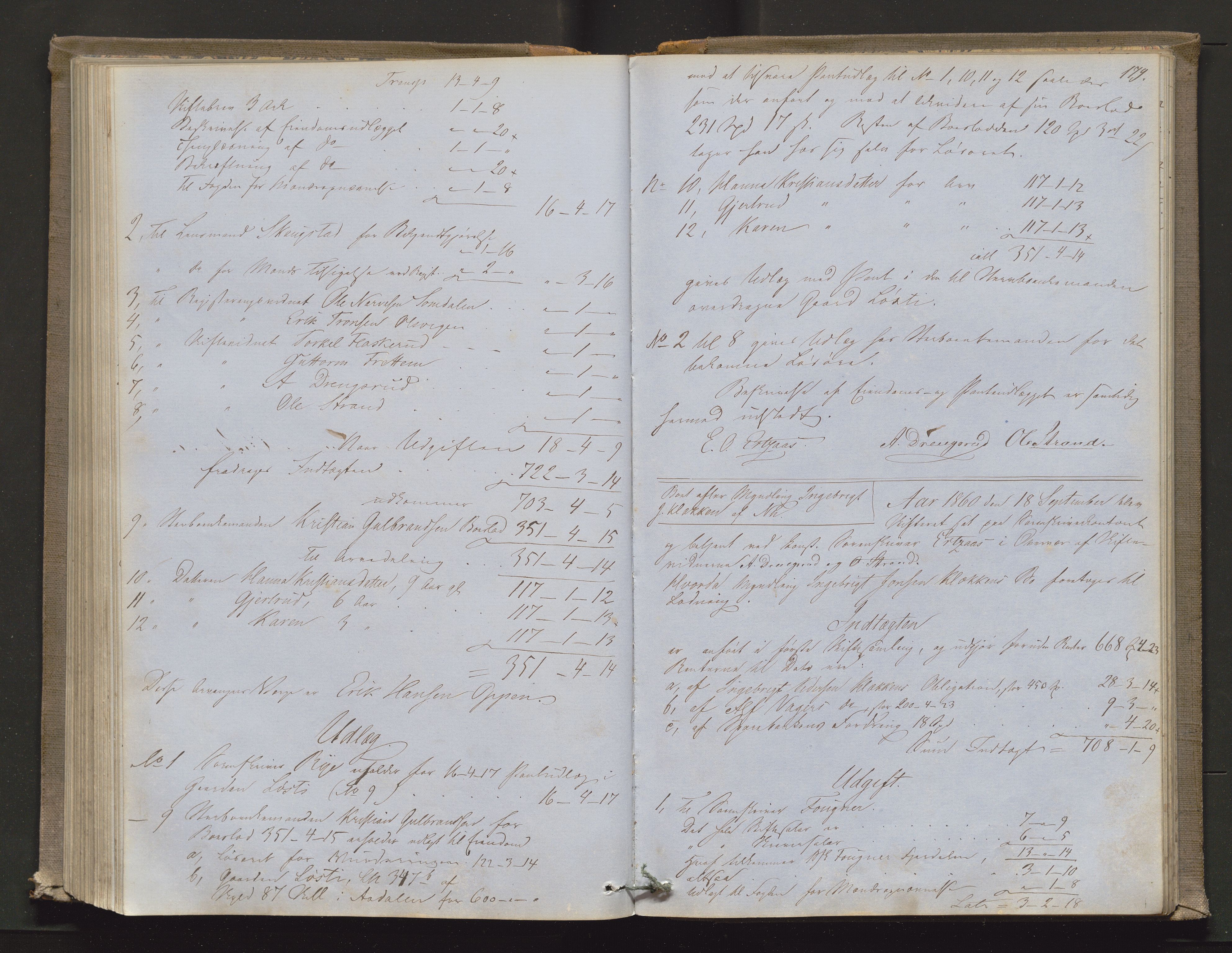 Ringerike sorenskriveri, AV/SAKO-A-105/H/Hb/Hbd/Hbda/L0004: Skifteutlodningsprotokoll, 1857-1862, p. 178b-179a