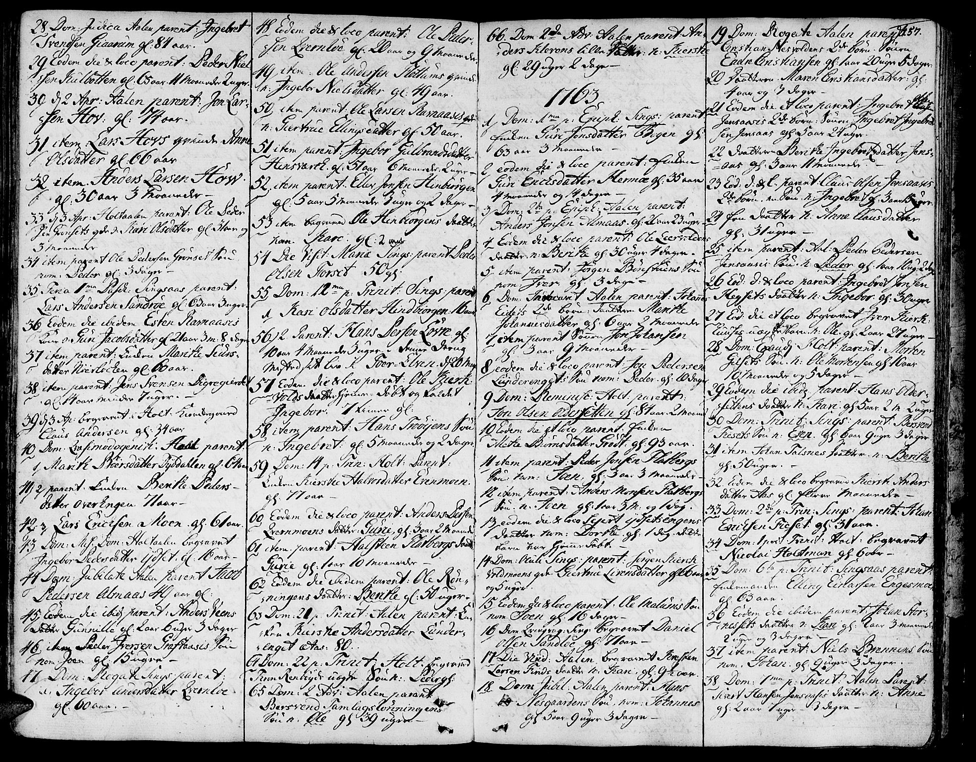 Ministerialprotokoller, klokkerbøker og fødselsregistre - Sør-Trøndelag, SAT/A-1456/685/L0952: Parish register (official) no. 685A01, 1745-1804, p. 157