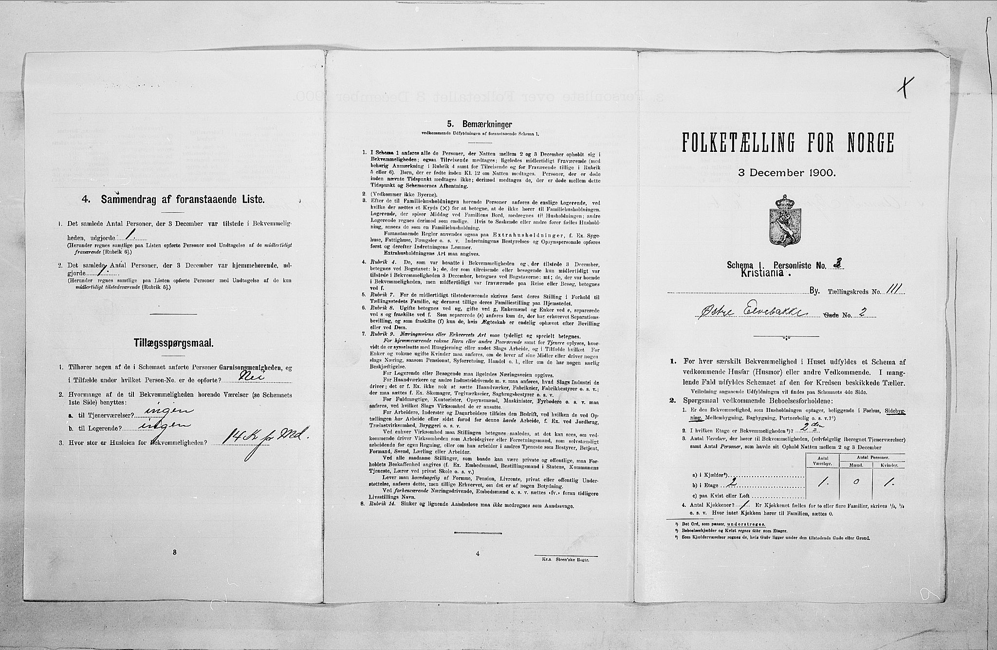 SAO, 1900 census for Kristiania, 1900, p. 115621