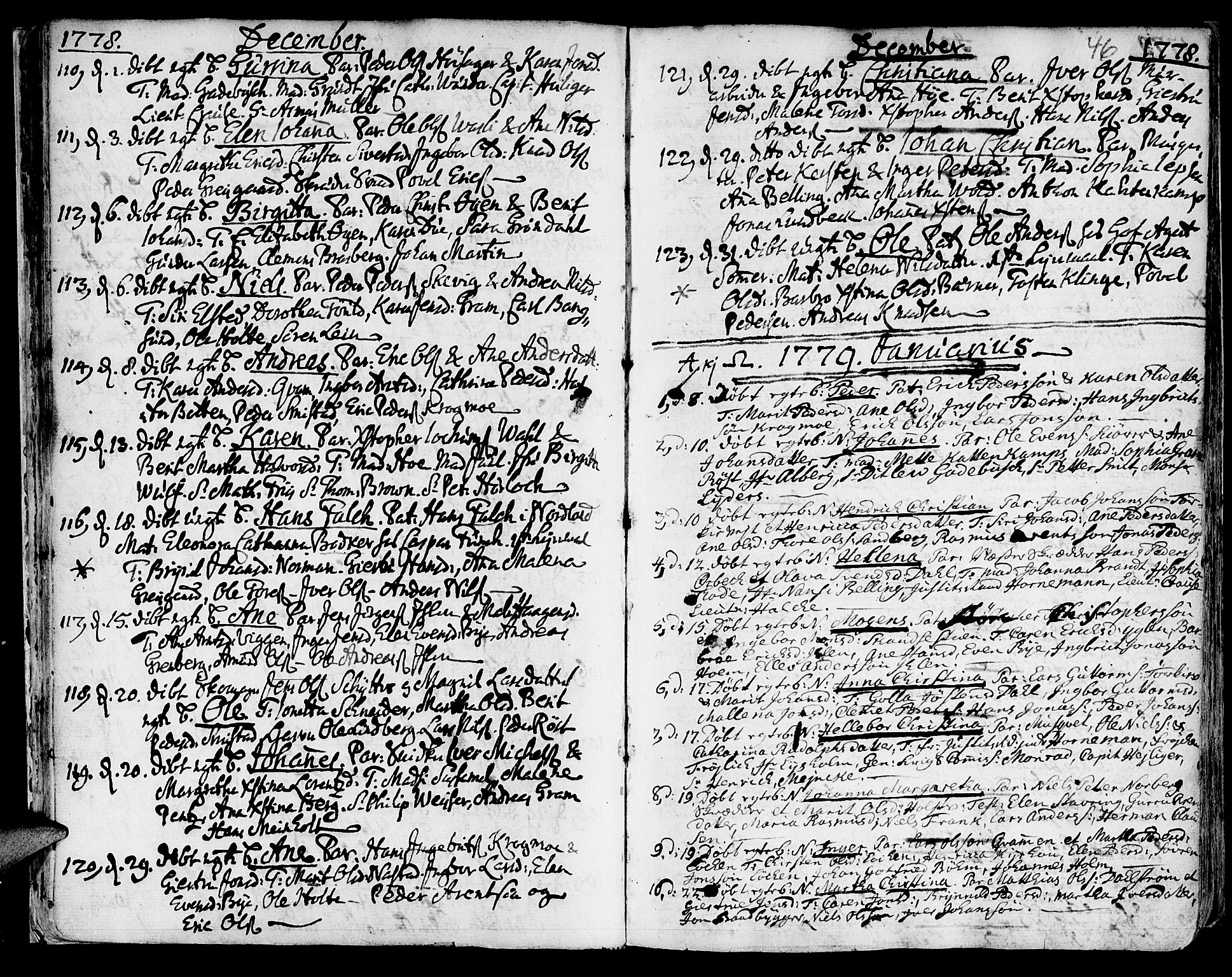 Ministerialprotokoller, klokkerbøker og fødselsregistre - Sør-Trøndelag, SAT/A-1456/601/L0039: Parish register (official) no. 601A07, 1770-1819, p. 46