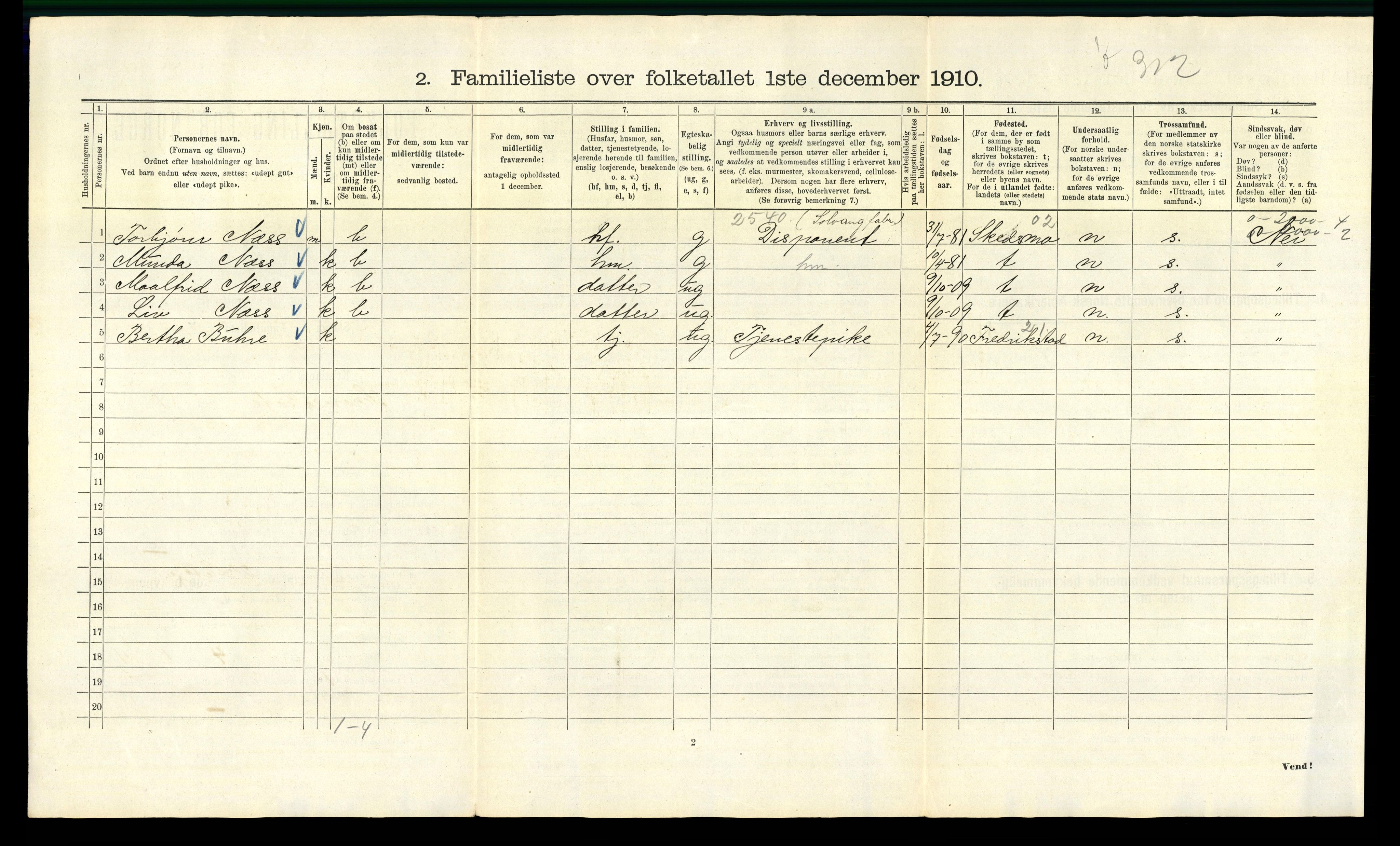 RA, 1910 census for Kristiania, 1910, p. 93636